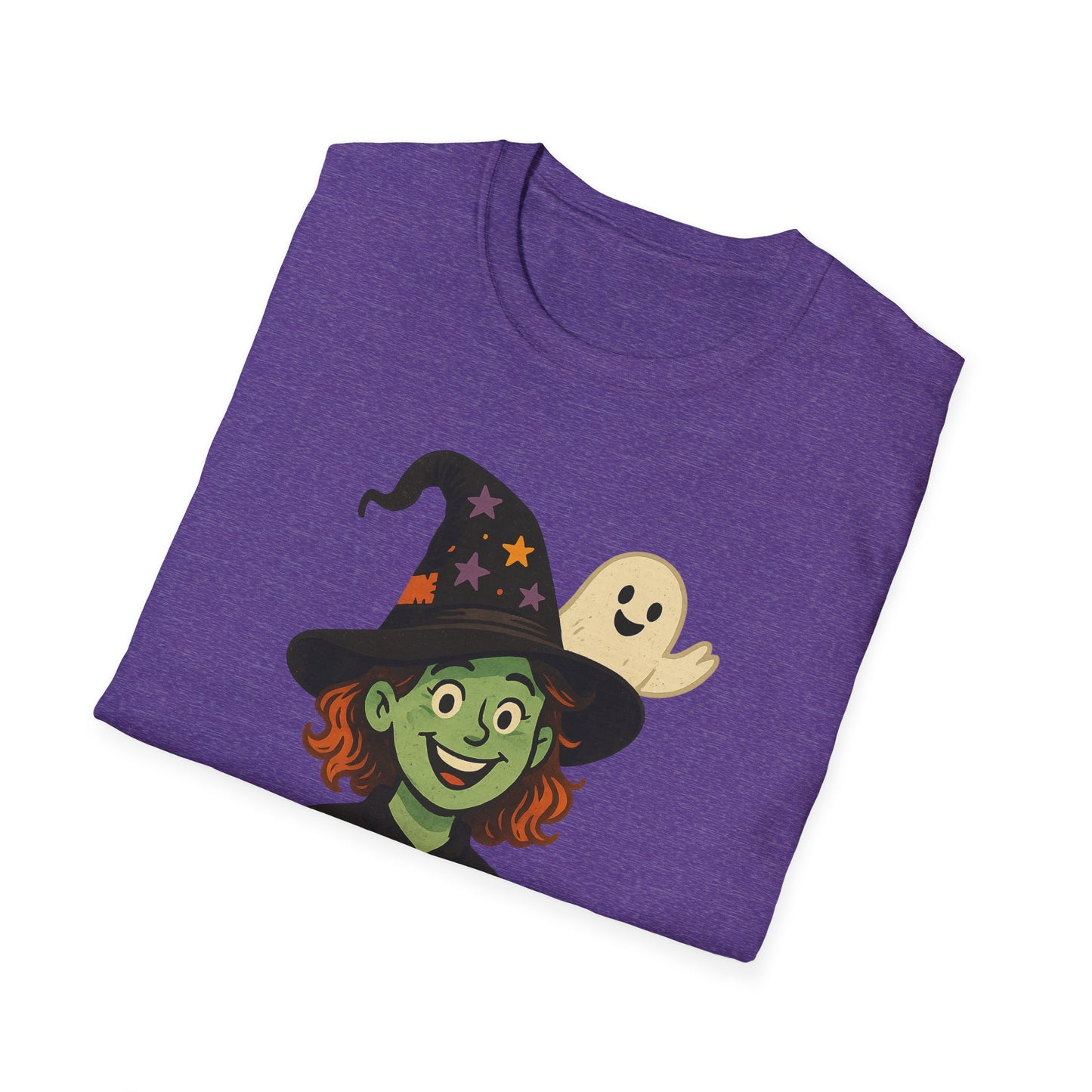 Witch Way to the Boos Halloween Shirt | Cute Witch and Ghost T-Shirt | Spooky Season Graphic Tee | Funny Halloween Costume Top