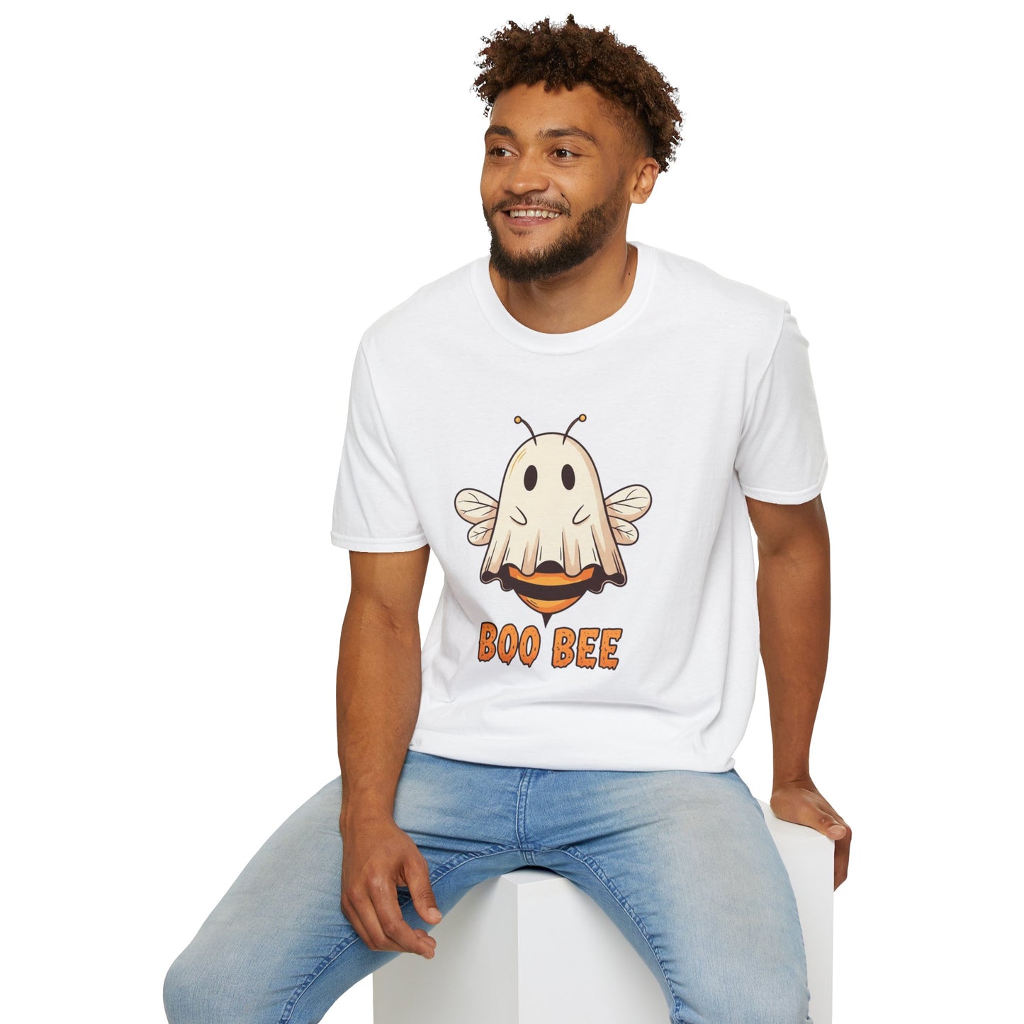 Funny Boo Bee Halloween Shirt – Cute Ghost Bee Costume Tee, Spooky Season Pun Shirt, Bee Lover Gift, Fall T-Shirt, Unisex Sizes