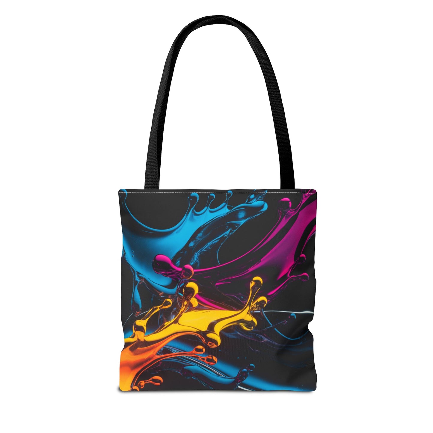 Abstract Neon Splash Tote Bag, Vibrant Colorful Art Bag, Reusable Shopping Bag, Modern Everyday Carryall, Bright Aesthetic Gift For Her
