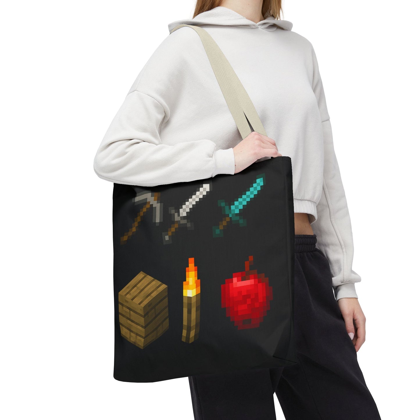 Minecraft Inspired Tote Bag Adventure Awaits Shopping Bag Reusable Tote Summer Bag