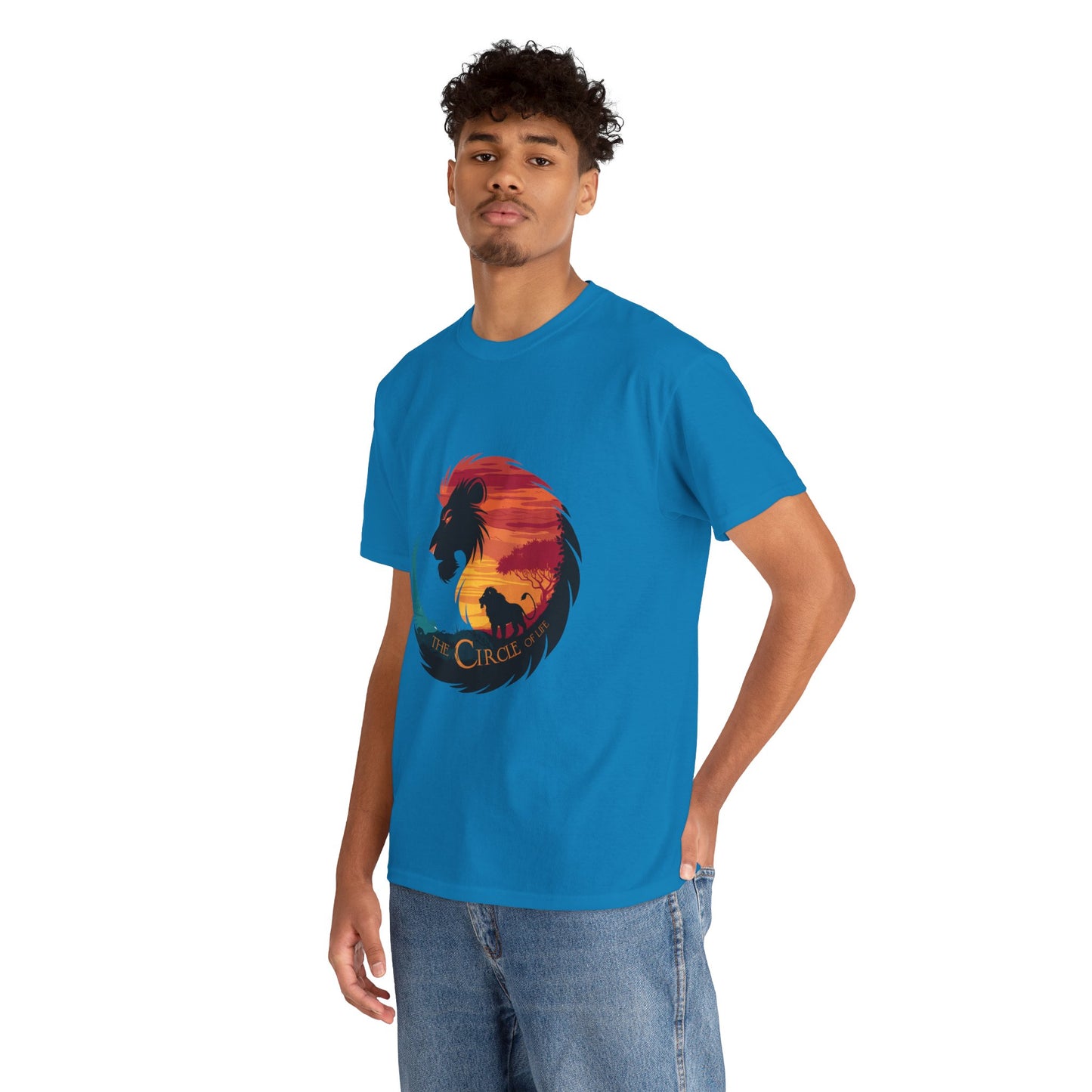 The Circle of Life Lion Shirt – Sunset Safari Wildlife Graphic Tee – Inspirational Nature T-Shirt for Animal Lovers & Adventure Fans