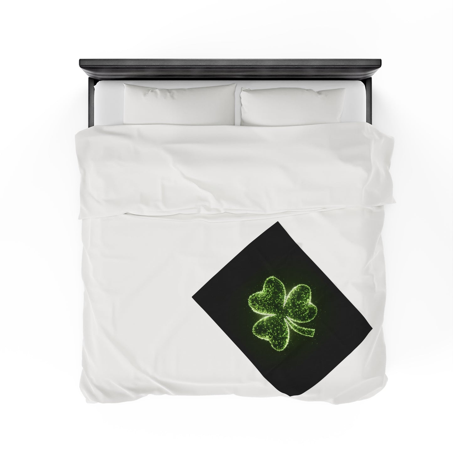 Plush Blanket with Shamrock Design