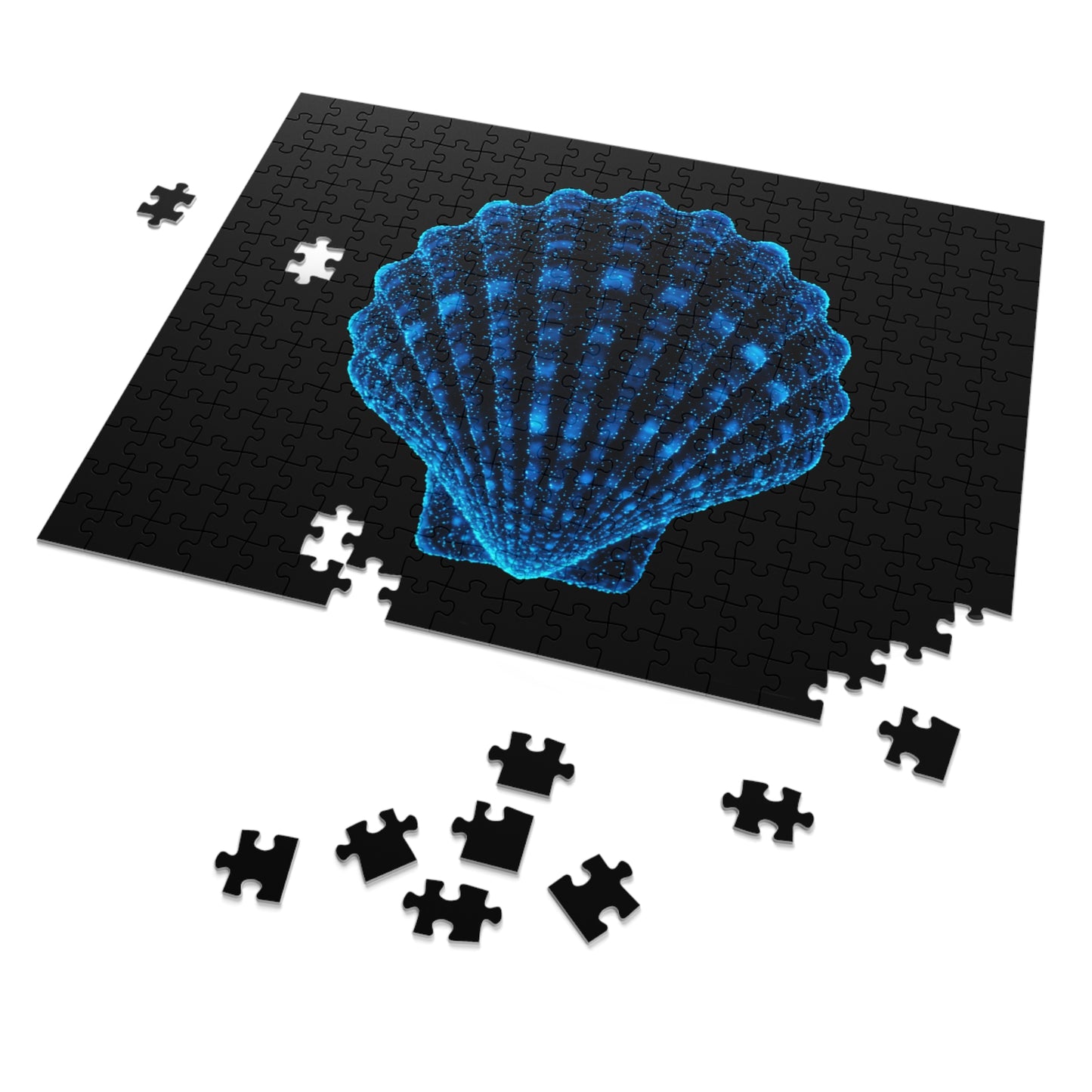 Glowing Shell Jigsaw Puzzle with Tin - Perfect Gift for Puzzle Lovers