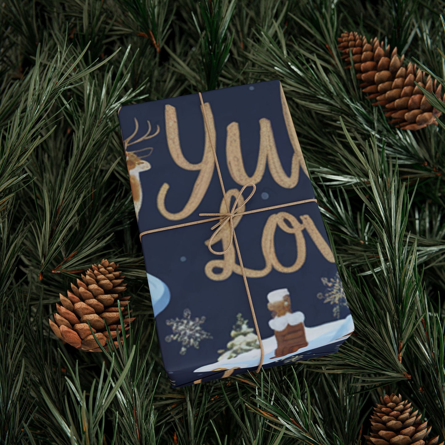 Christmas Wrapping Papers, Holiday Gift Wrap, Festive Packaging Supplies, Xmas Present Paper, Yule Love This Design