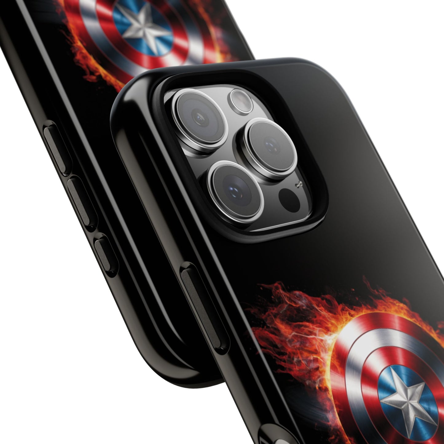 iPhone Case - Captain America Shield in Flames