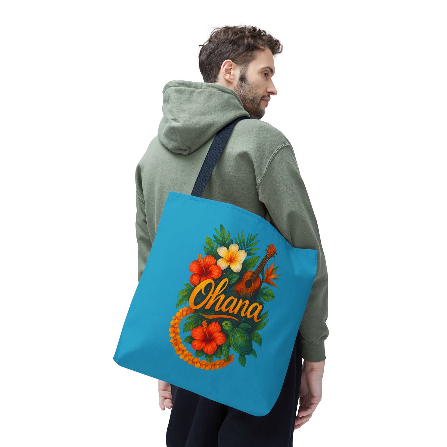 Hawaiian Ohana Tote Bag | Tropical Reusable Beach Bag | Aloha Gift Idea | Island Vibes Bag | Summer Tote | Luau Party Favor | Coastal Bag