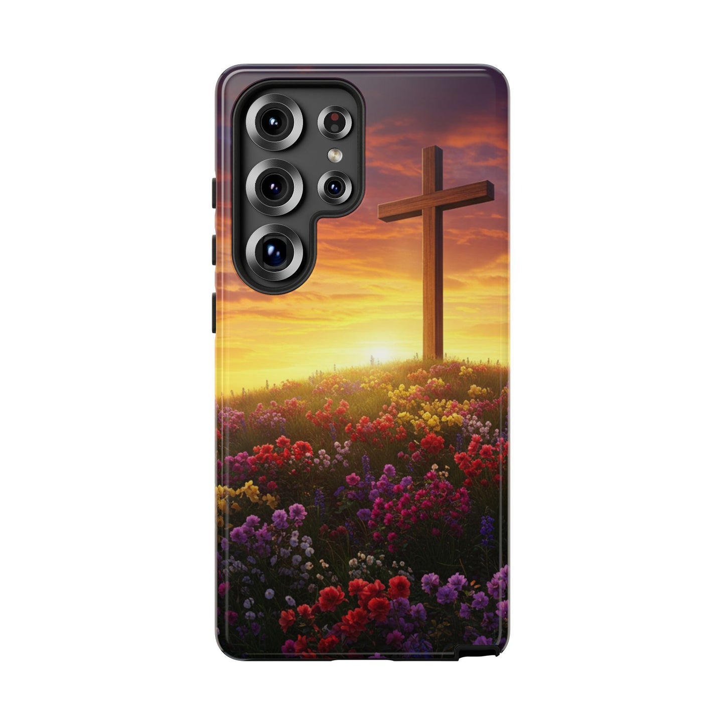 Samsung Phone Case Cross on a Hill Painting Christian Phone Case Cross Samsung Case