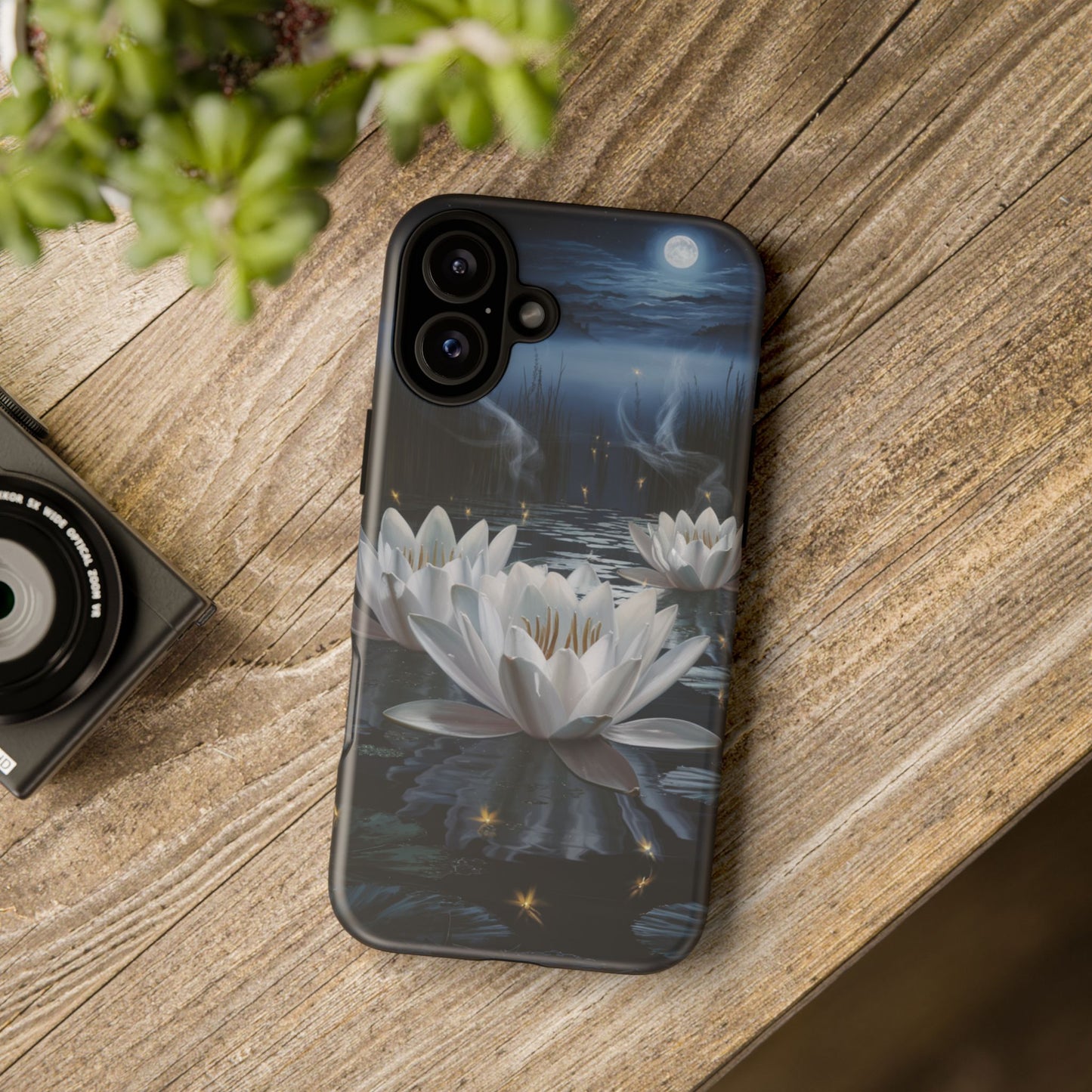 iPhone Case - Water Lilies Moonlight Design