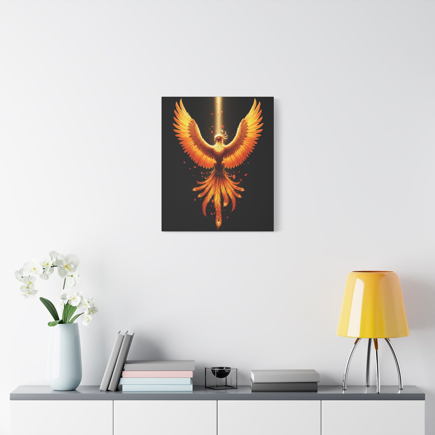 Phoenix Canvas Firebird Art Fire Bird Decor Modern Home Decor Legendary Bird Art