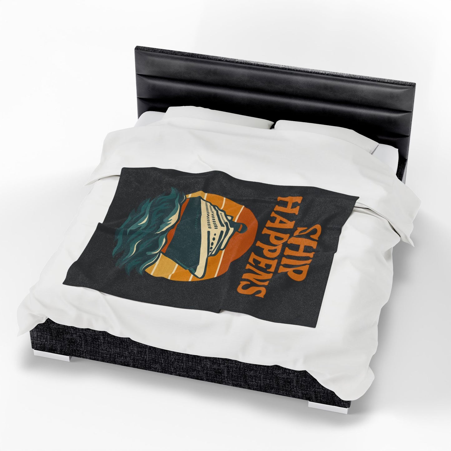 Funny Cruise Blanket – “Ship Happens” Throw Blanket, Nautical Gift for Cruise Lover, Travel Pun Blanket, Boat Trip Must-Have