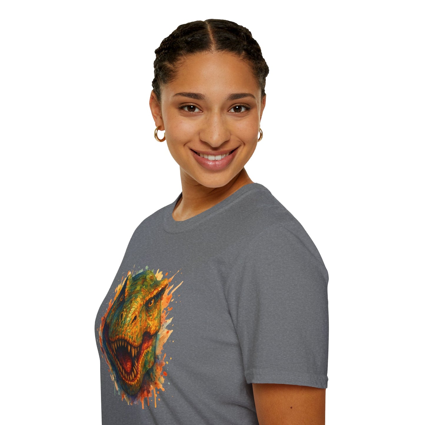 Watercolor T-Rex T-Shirt | Psychedelic Dinosaur Tee | Prehistoric Rainbow Dino Gift | Unisex Cotton Graphic Shirt Jurassic Tee