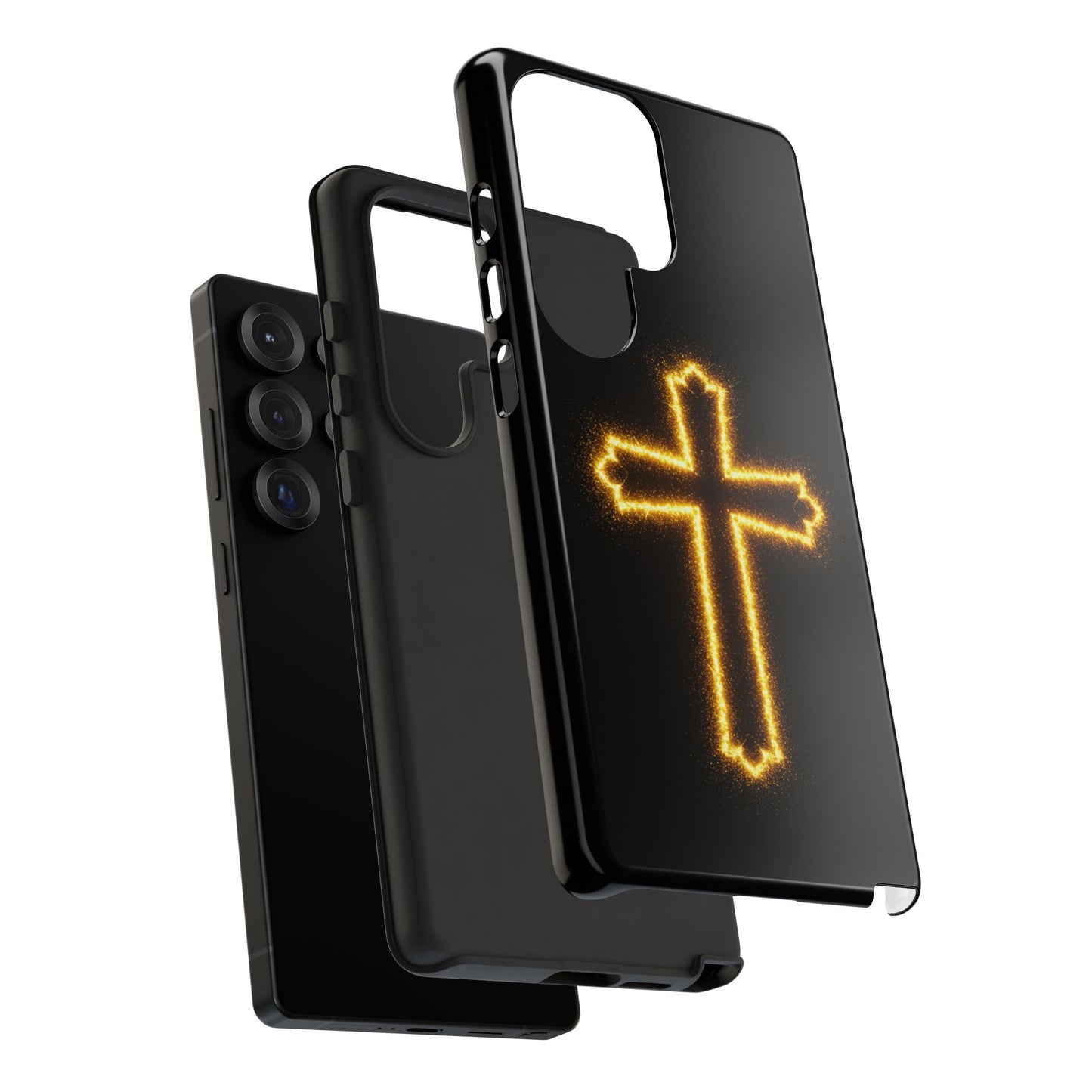 Glow-in-the-Dark Cross Samsung Phone Case - Tough Samsung Cases for Faithful Protection