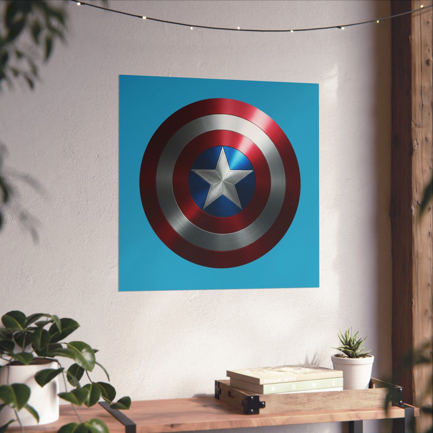 Superhero Shield Matte Vertical Poster - Marvel-Inspired Wall Art for Fans