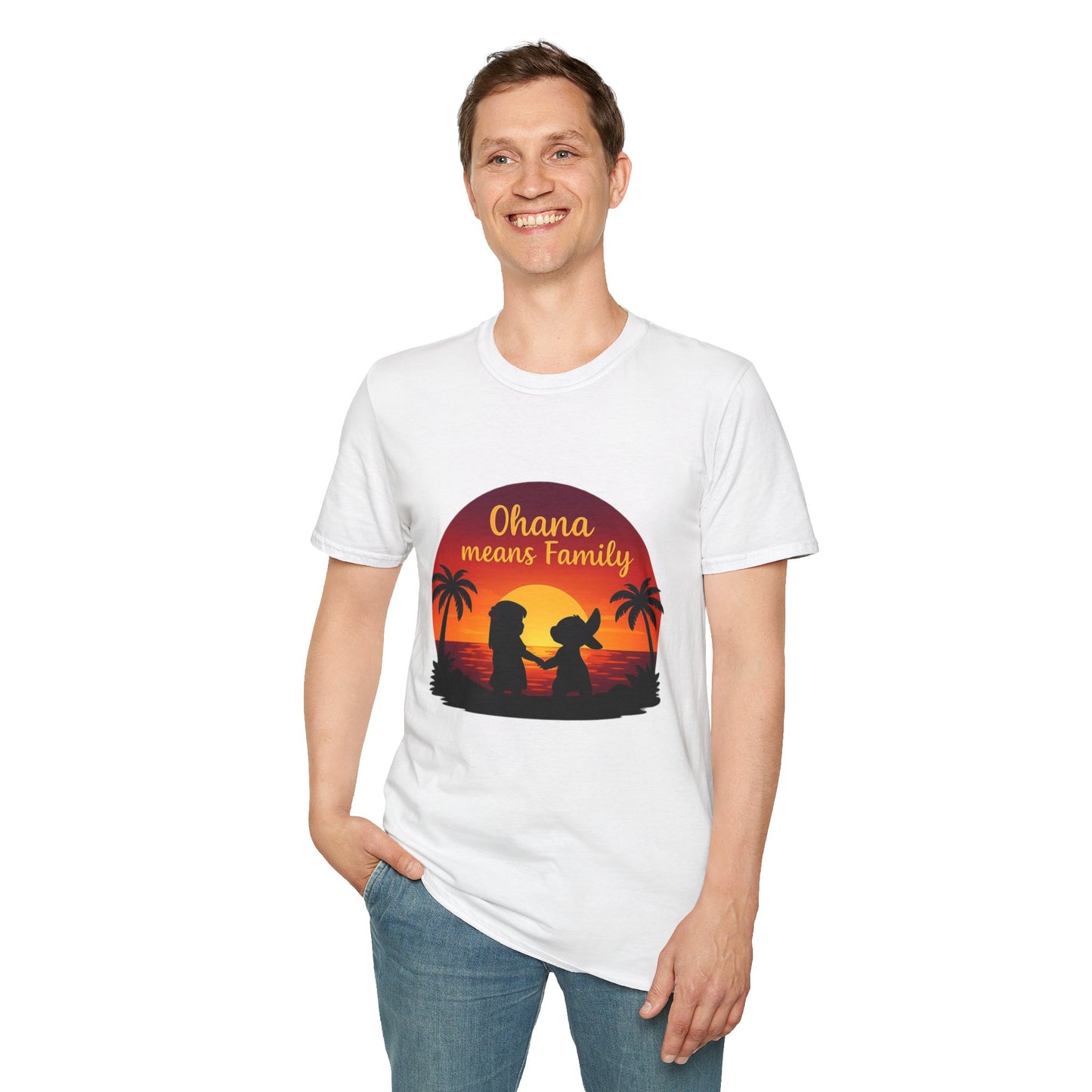 Ohana Means Family Shirt - Cute Sunset Graphic Tee, Hawaiian Family Quote Shirt, Family Inspired T-Shirt, Matching Vacation Outfit