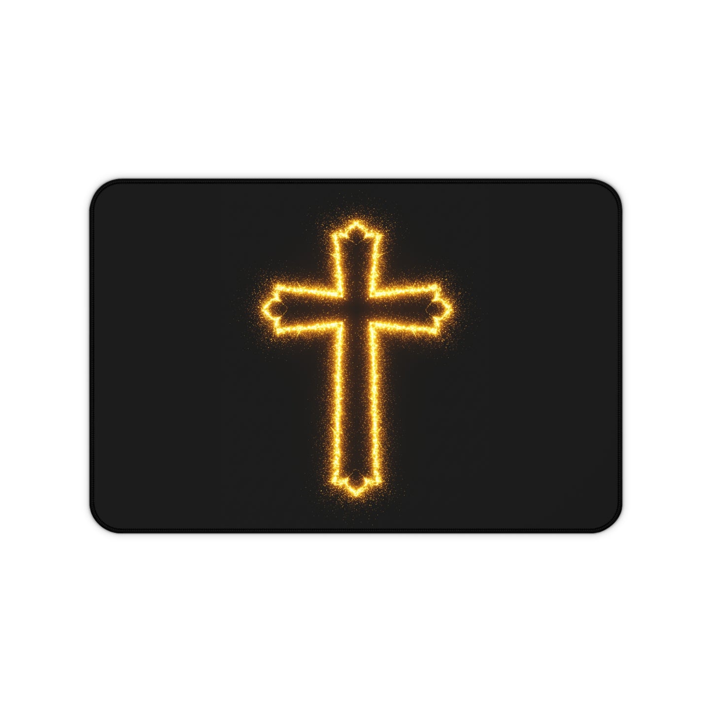 Desk Mat with Glowing Cross Design