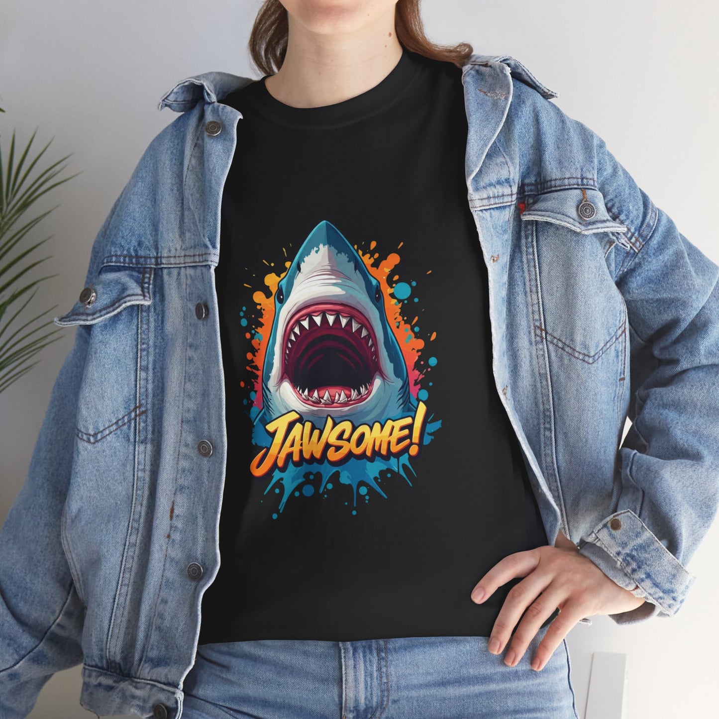 Jawsome Shark Graphic Tee | Fun Ocean Shark T-Shirt, Summer Beach Shirt, Shark Lover Gift, Trending Shark Week Apparel, Cute Marine Life Tee