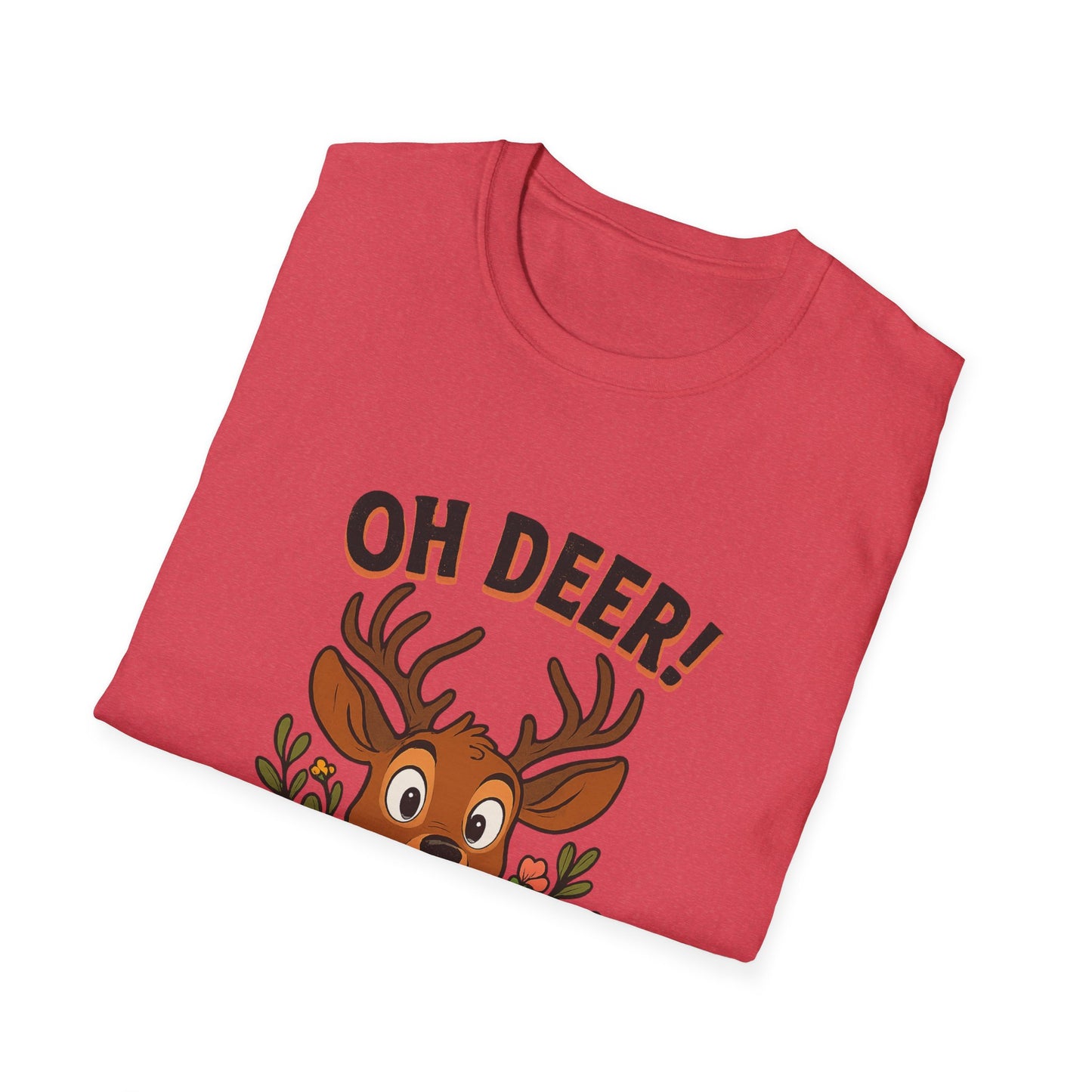 Oh Deer! Cute Floral Deer Graphic Tee | Funny Animal Lover Gift, Personalized, Nature Woodland Shirt, Deer Mom | Gift for Her Him