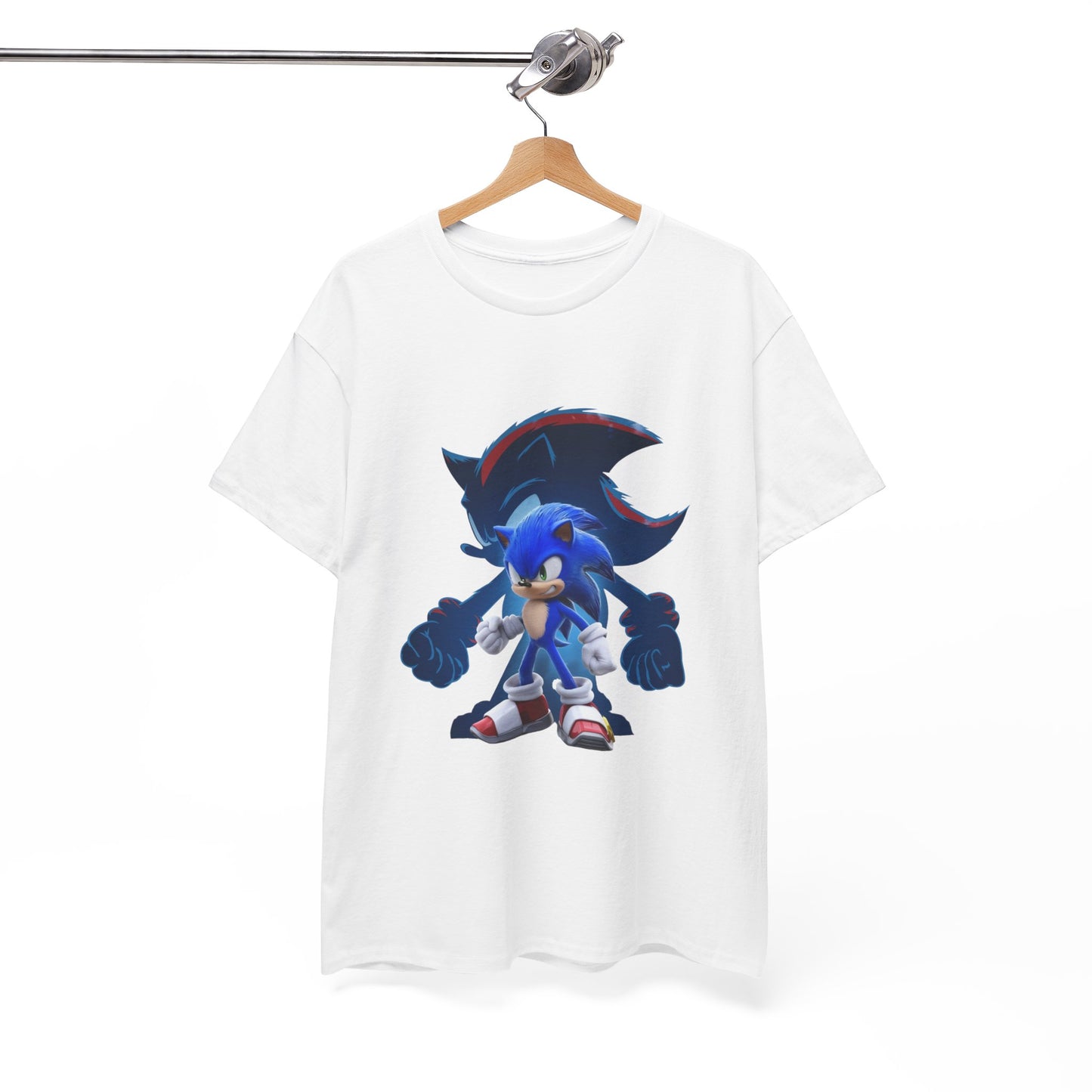Blue Speed Hero Graphic Tee | Retro Gaming Legend T-Shirt | Fan Inspired Gamer Apparel | Cool Vintage Style Unisex Shirt for Adults & Teens