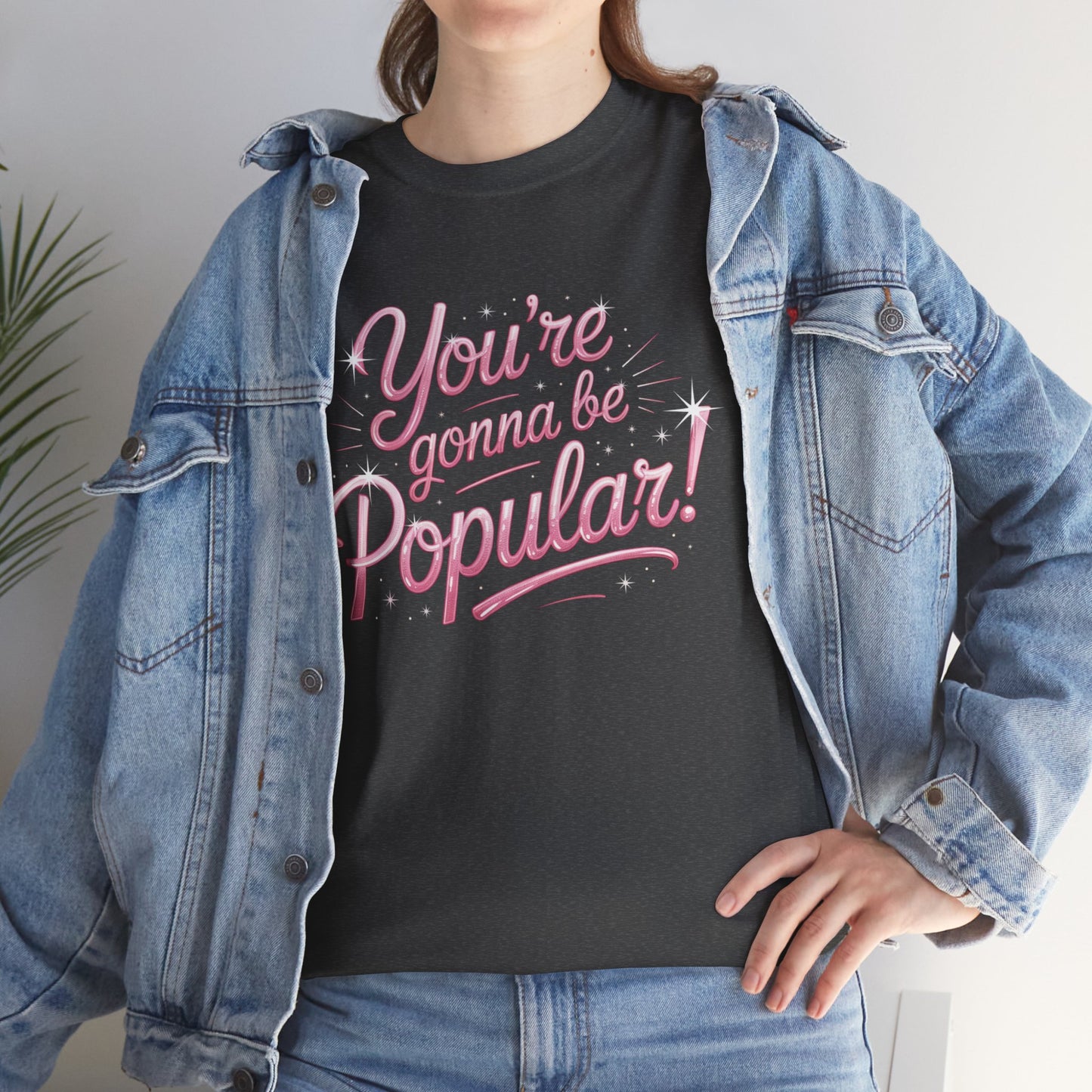 You’re Gonna Be Popular Wicked Musical Tee – Broadway Quote Shirt – Funny Retro Typography T-Shirt for Theatre Fans & Musical Lovers