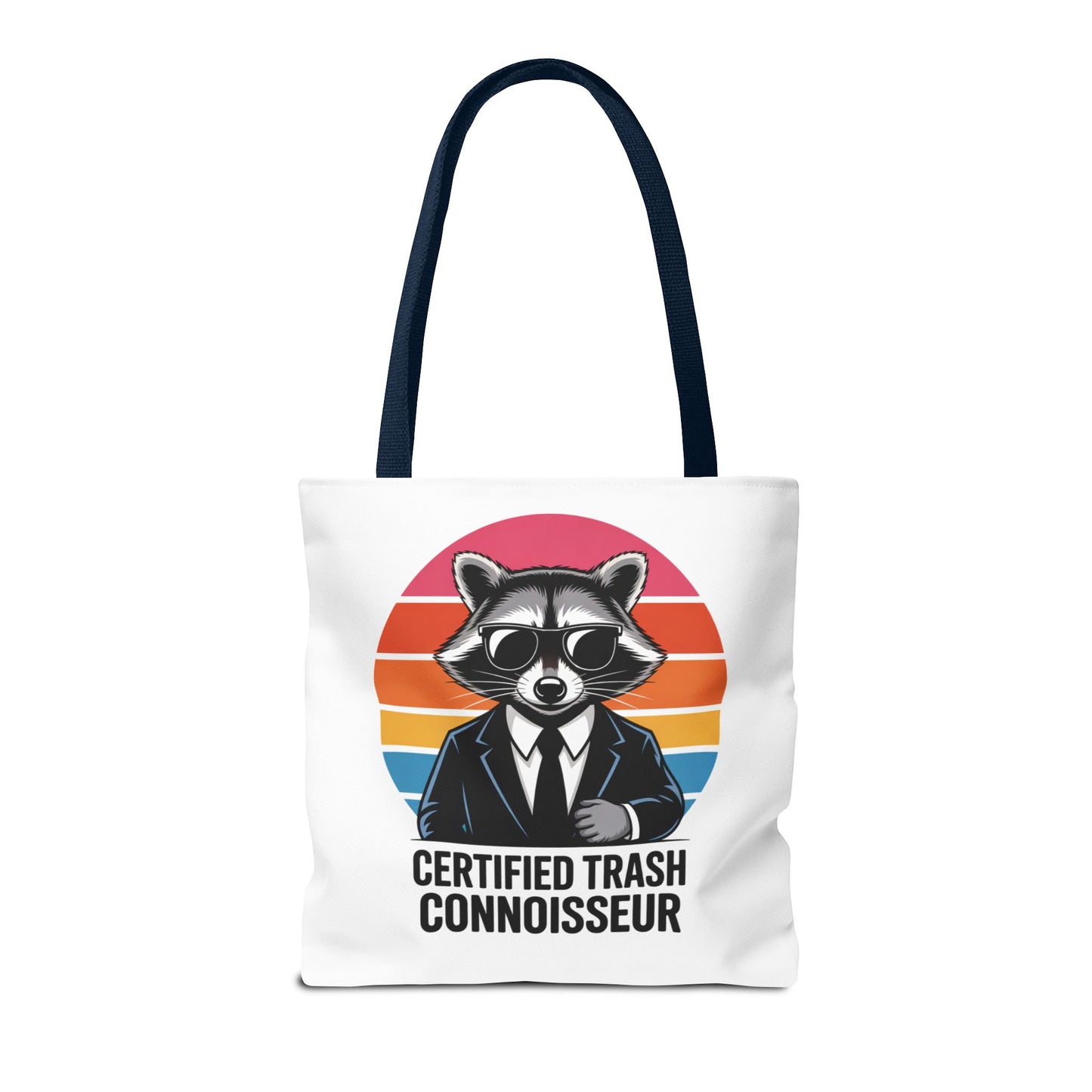 Certified Trash Connoisseur Raccoon Tote Bag Fun and Quirky Everyday Carry Trash Panda Bag