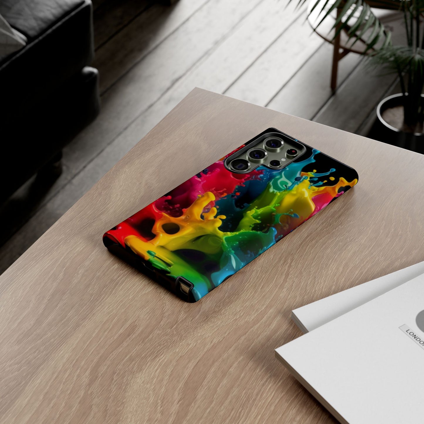 Vibrant Splash Samsung Phone Case - Tough Spectrum Splash Samsung Case