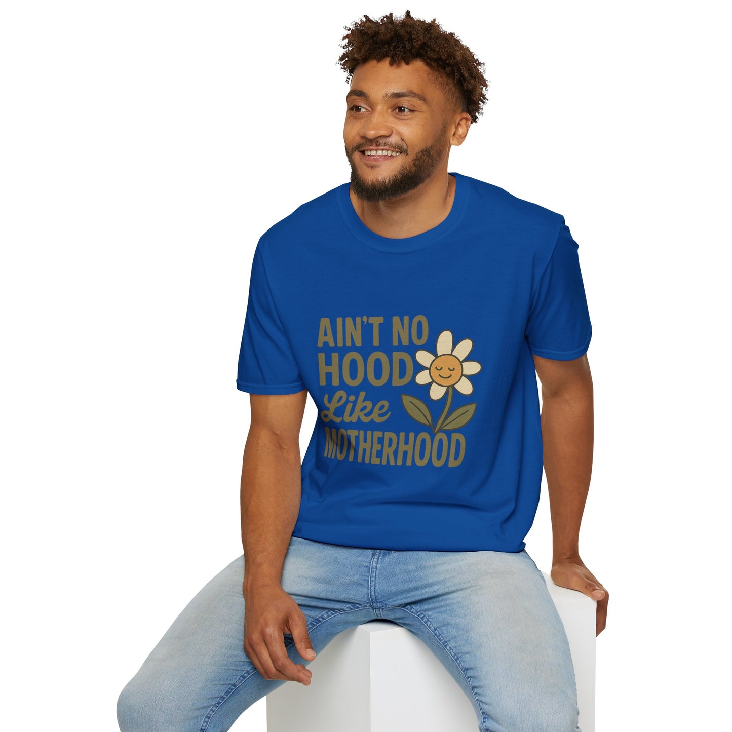 Ain't No Hood Like Motherhood T-Shirt - Unisex Softstyle Tee for Moms Mother's Day Gift