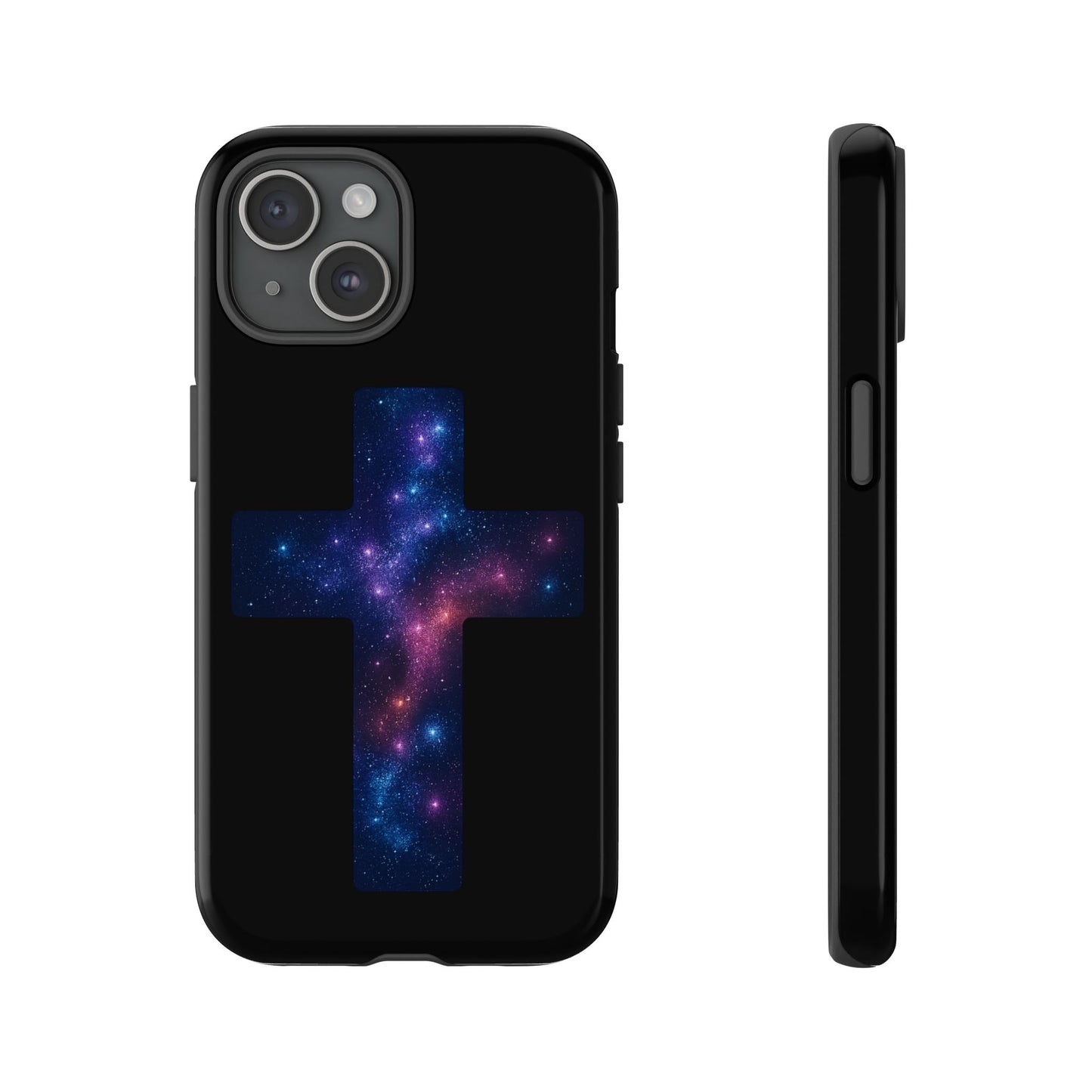 iPhone Case - Galactic Cross design Christian Phone Case Spiritual iPhone Accessory Religious Case Gift for Believers