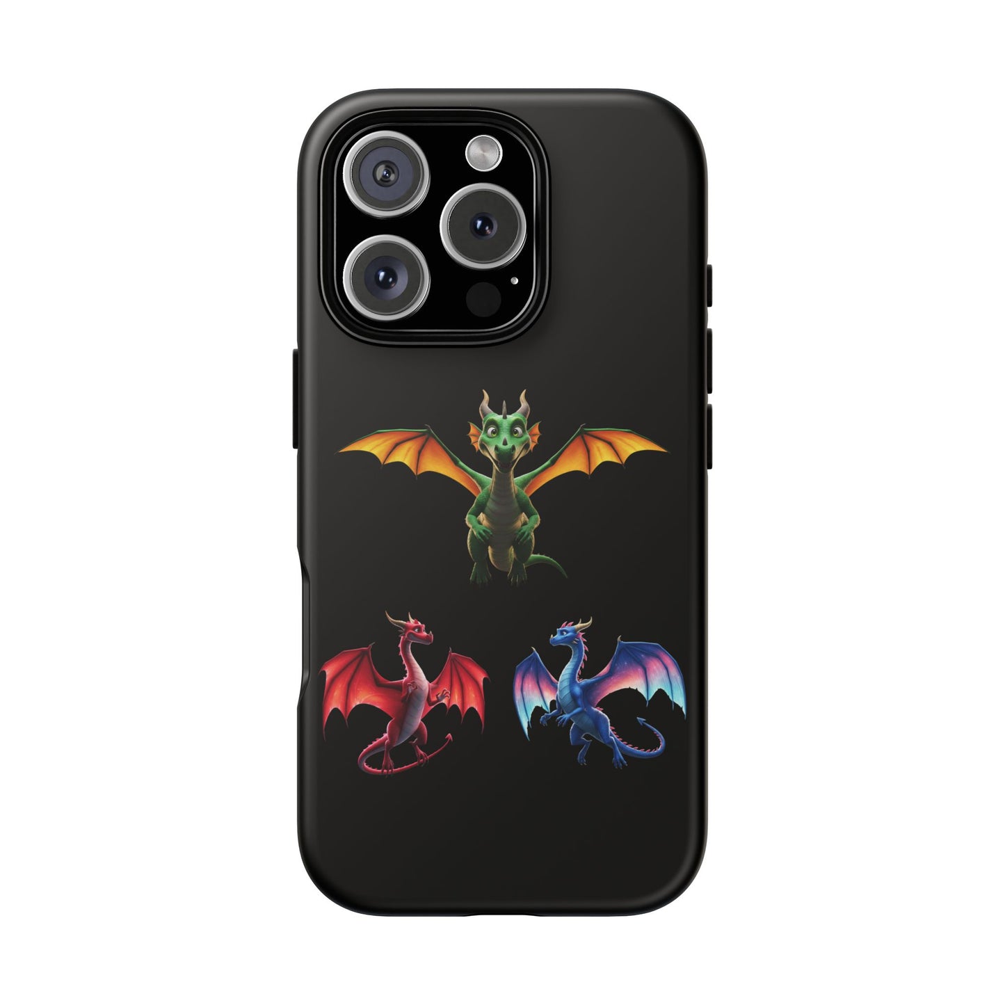 Vibrant Fantasy Dragon iPhone Case - Tough Armor Cover for iPhone 15/14/13 - Colorful Mythical Wings Gift for Dragon Lovers