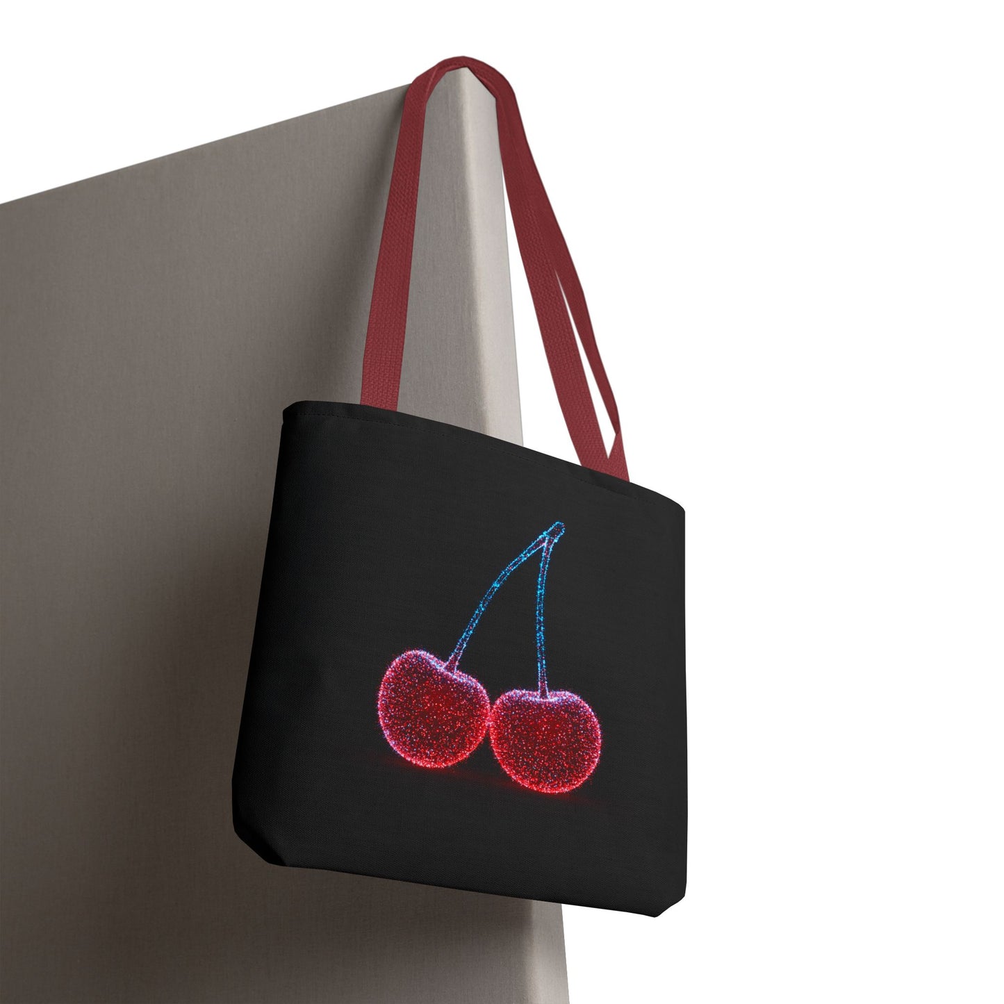 Sparkling Cherry Tote Bag Reusable Bag Shopping Bag Cherry Bag Reusable Tote