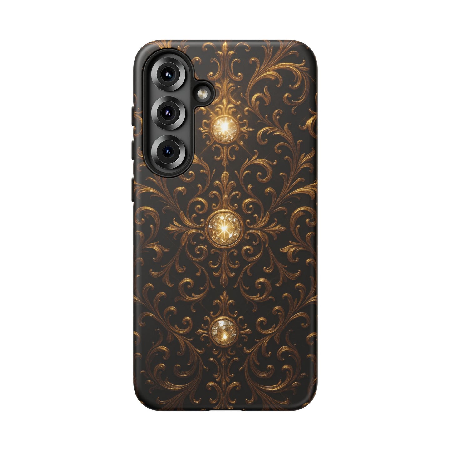 Luxury Baroque Samsung Case β Elegant Gold Ornate Floral Phone Cover for Galaxy
