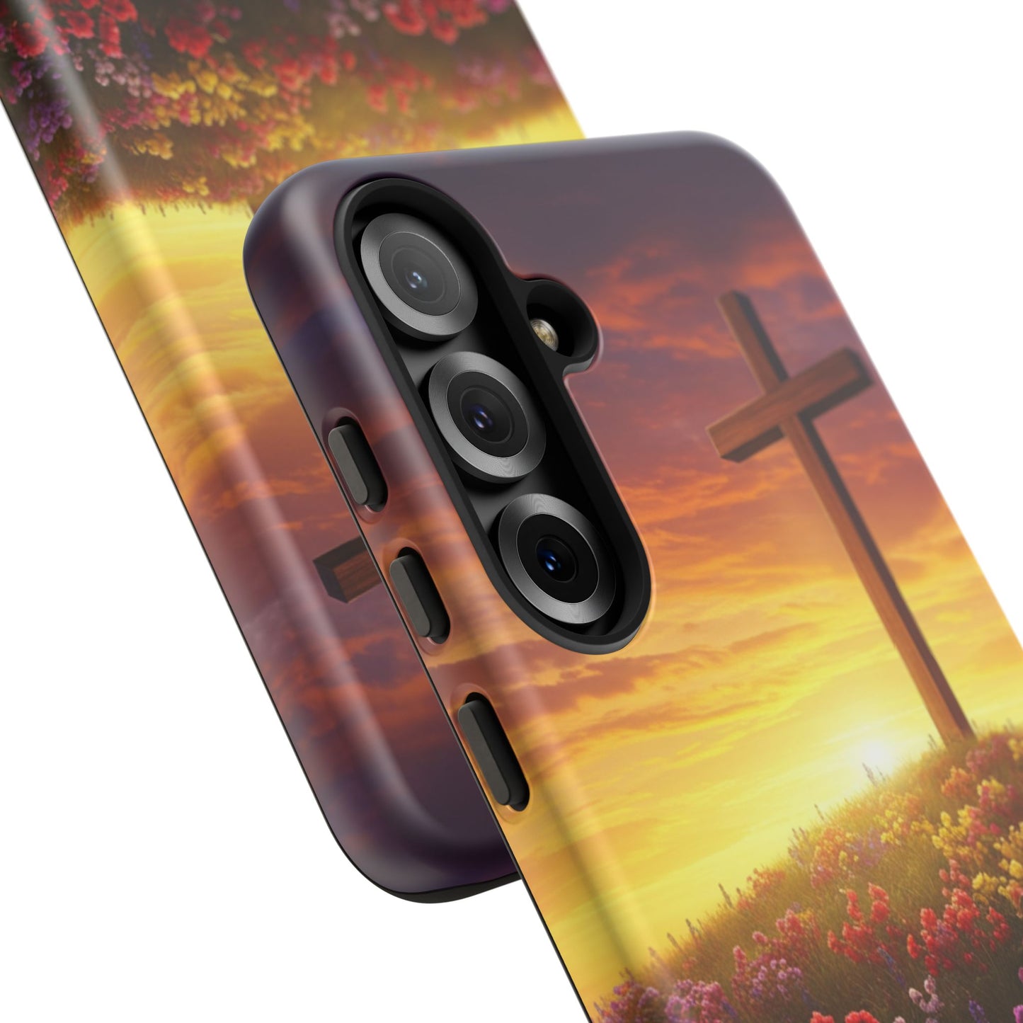 Samsung Phone Case Cross on a Hill Painting Christian Phone Case Cross Samsung Case
