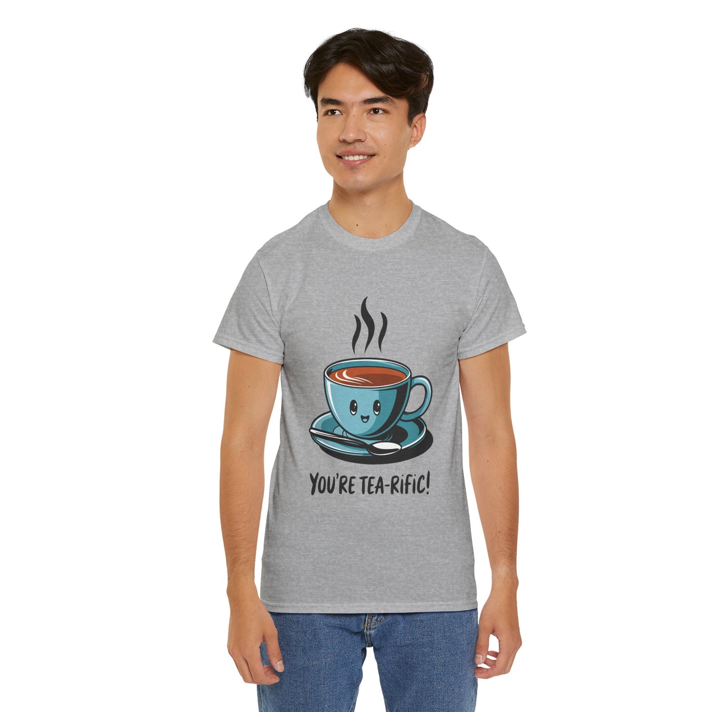 You’re Tea-Rific! Cute Tea Pun T-Shirt for Tea Lovers - Funny Gift, Kawaii Cup Graphic Tee - Unisex Soft Cotton Shirt