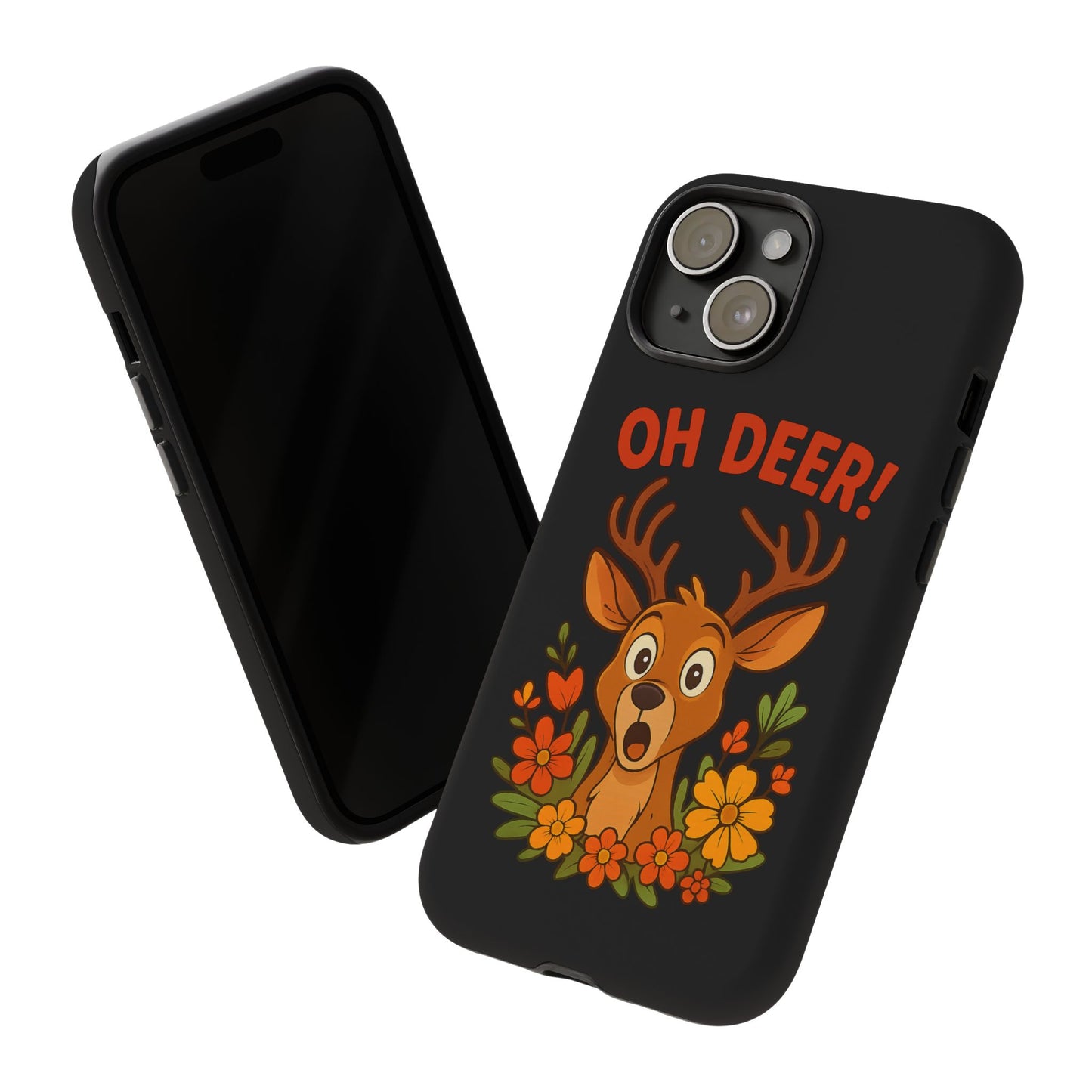iPhone Case - Startled Deer 'Oh Deer' Nature Lover Phone Case Funny iPhone Accessory