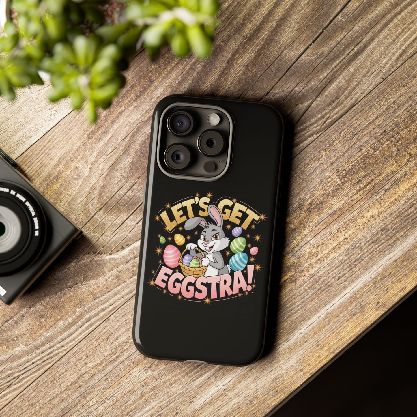 iPhone Case Easter Bunny 'Let's Get Eggstra Phone Case Easter iPhone Case