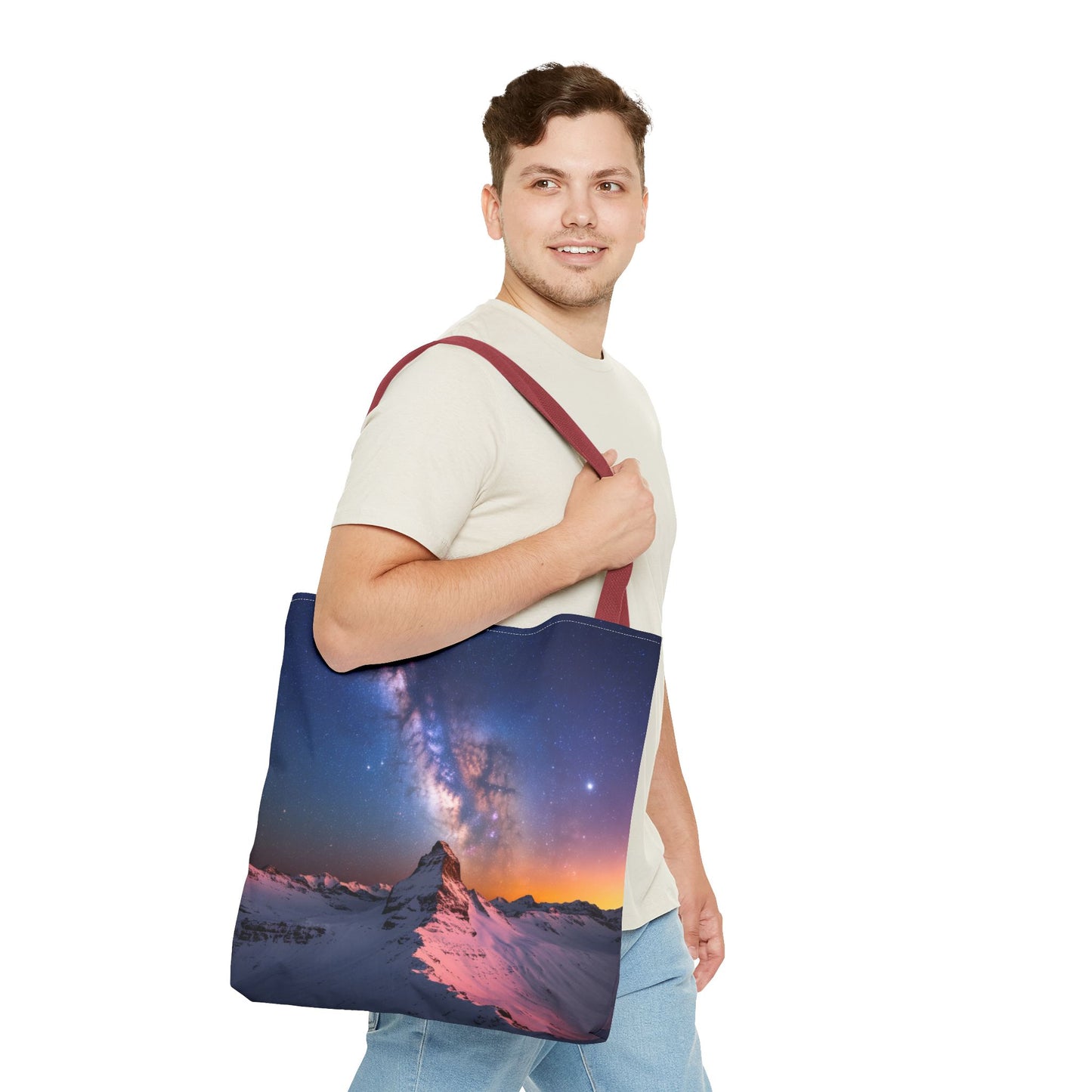 Stunning Mountain Galaxy Tote Bag - Nature Lover's Eco-Friendly Bag