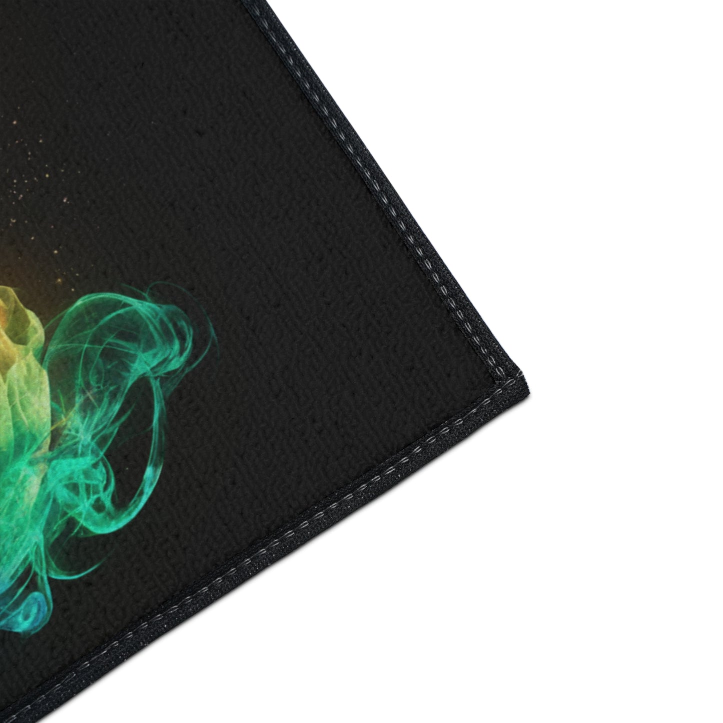 Floor Mat - Colorful Heart Shaped Smoke Design