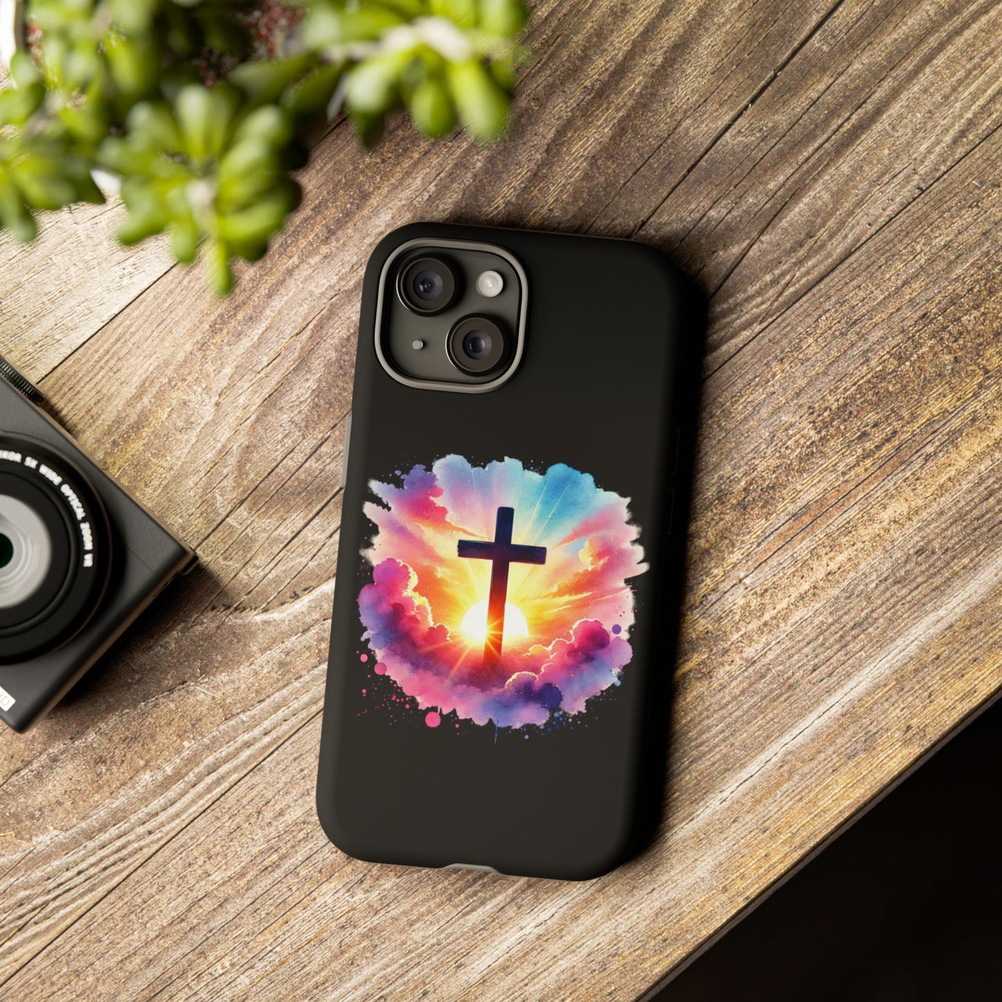 Inspirational Cross iPhone Case Christian Phone Case Easter iPhone Case Faith Based Case Easter iPhone Case
