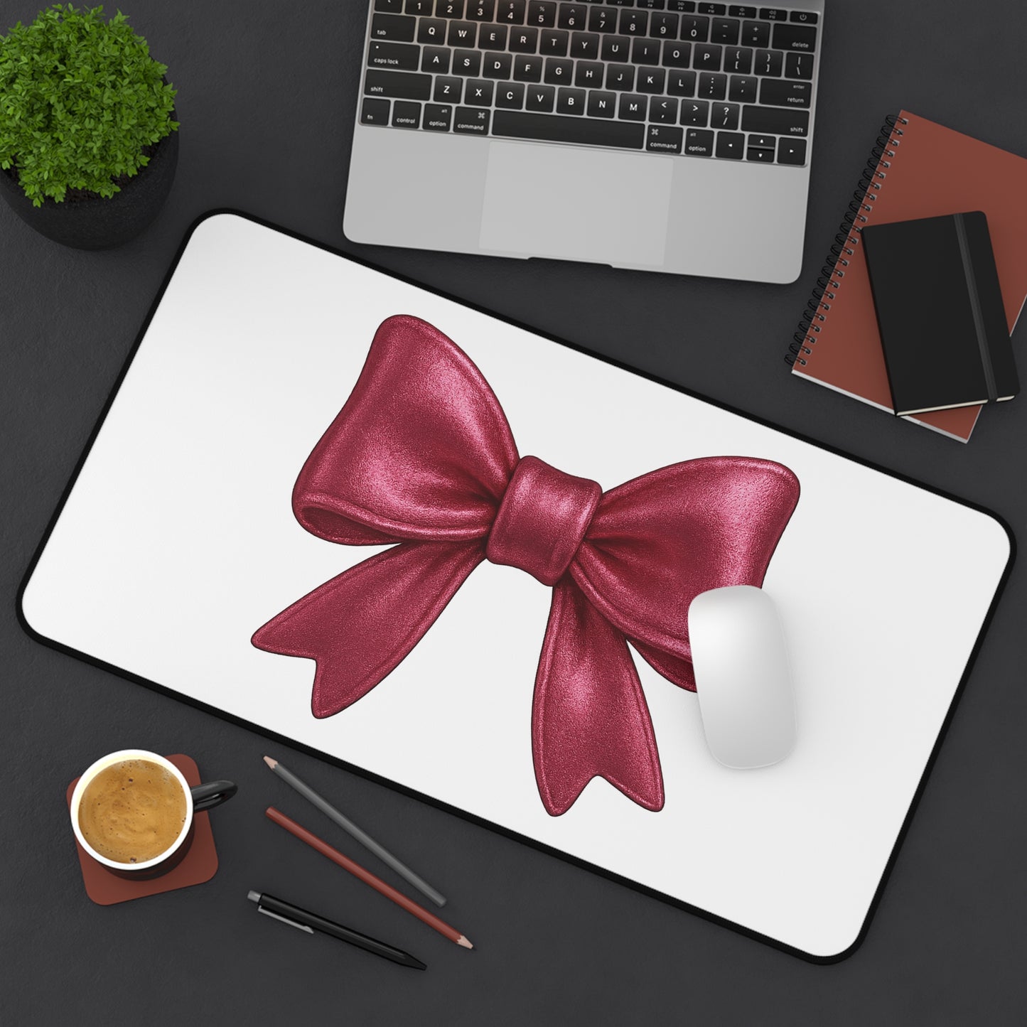 Pink Bow Mouse Pad XL β Cute Desk Mat for Women β Aesthetic Gaming Mat β Girly Office Decor β Streamer Setup Accessory β Desk Gift Idea