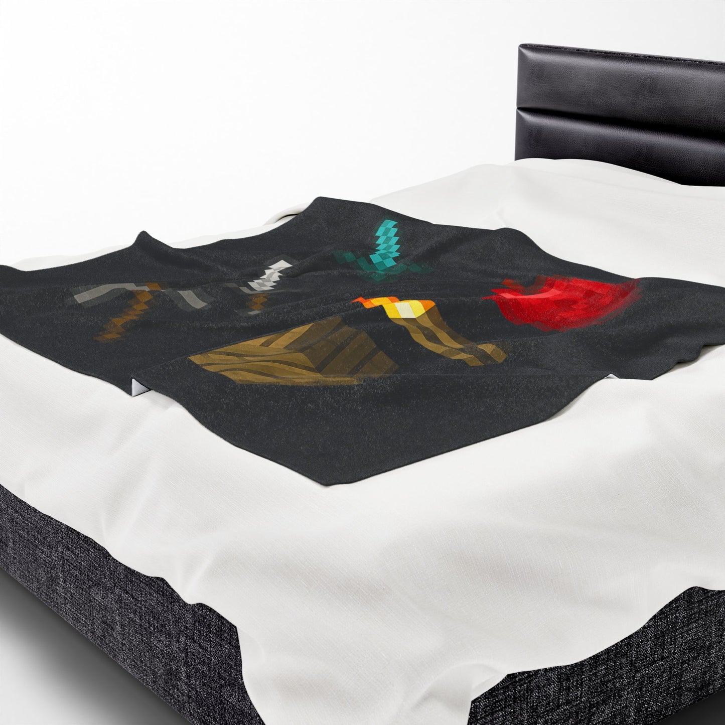Minecraft Inspired Blanket Video Game Throw Geeky Decor Geek Blanket