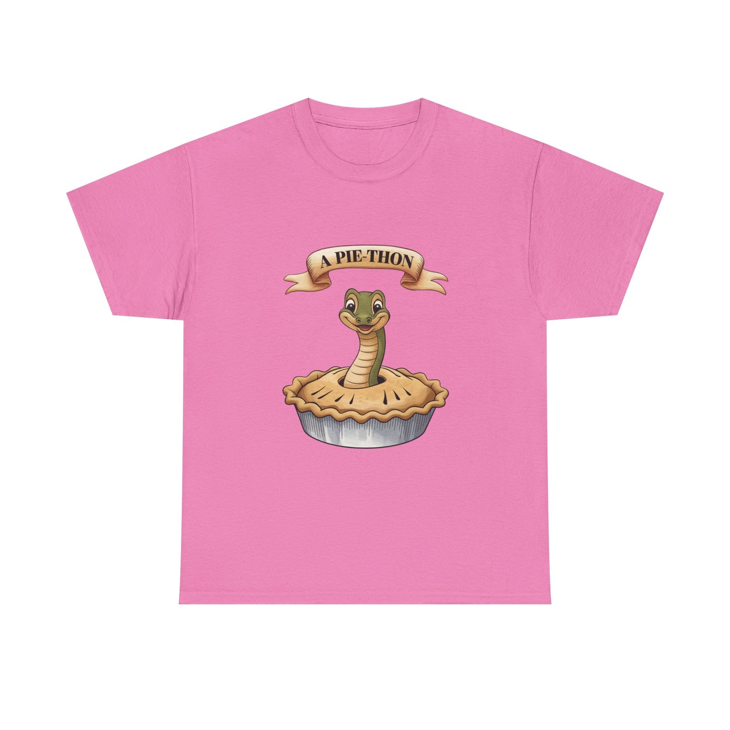 A Pie-Thon Funny Snake Pun Shirt – Cute Animal Joke T-Shirt – Quirky Graphic Tee for Pun Lovers, Reptile Fans, and Unique Gift Ideas