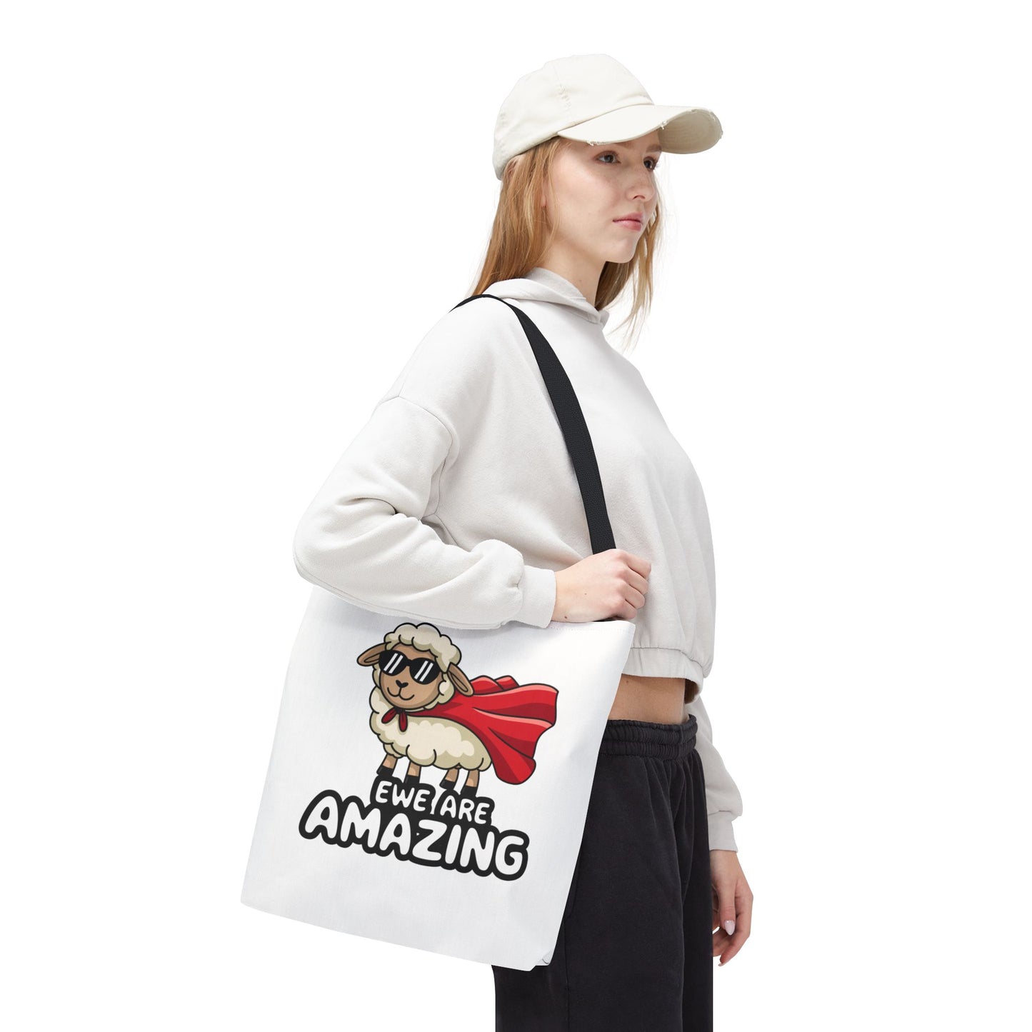 Sheep Tote Bag - Ewe Are Amazing Inspirational Bag Everyday Tote Funny Bag