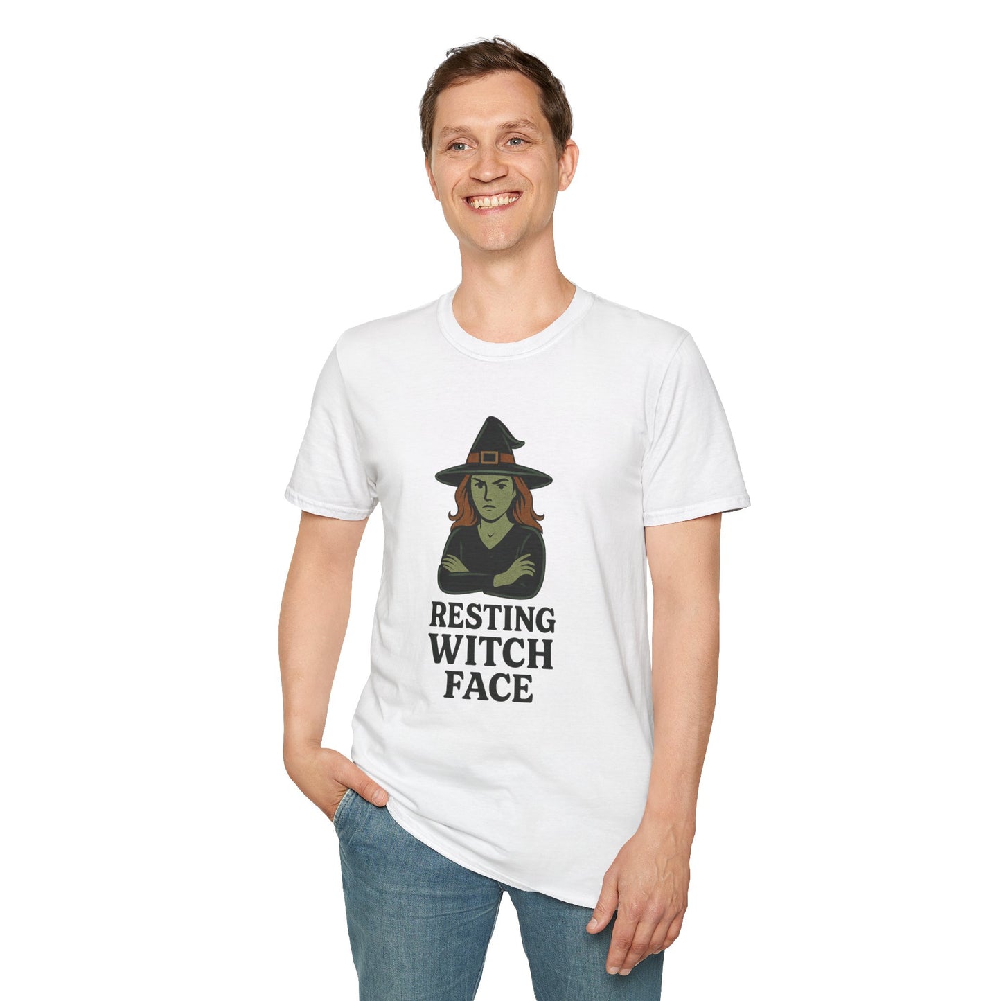 Resting Witch Face T-Shirt • Funny Halloween Witch Tee • Cozy Spooky Season Graphic Tee • Autumn Witch Shirt • Witches Aesthetic Fashion