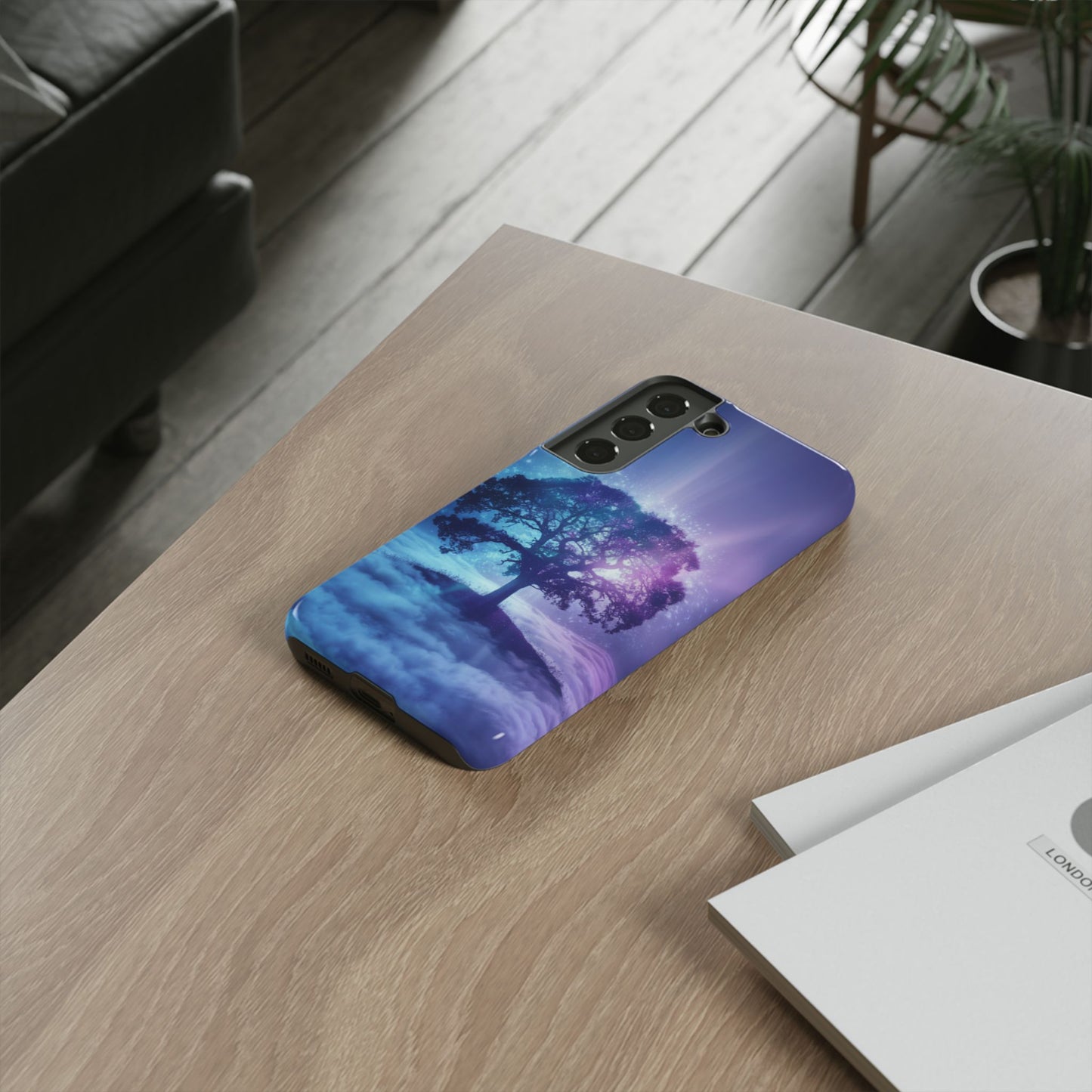 Samsung Phone Case - Dreamy Tree in the Clouds Design