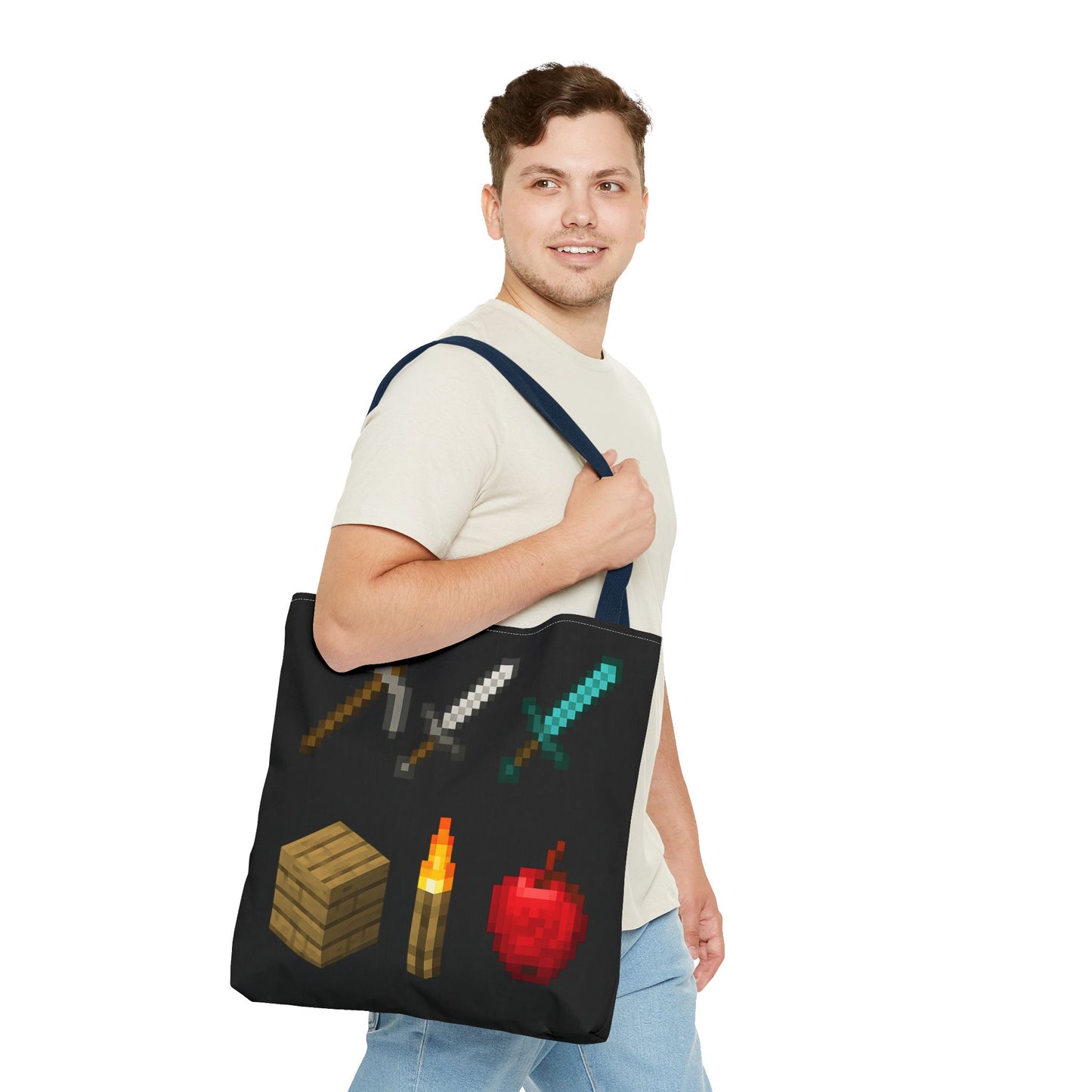 Minecraft Inspired Tote Bag Adventure Awaits Shopping Bag Reusable Tote Summer Bag