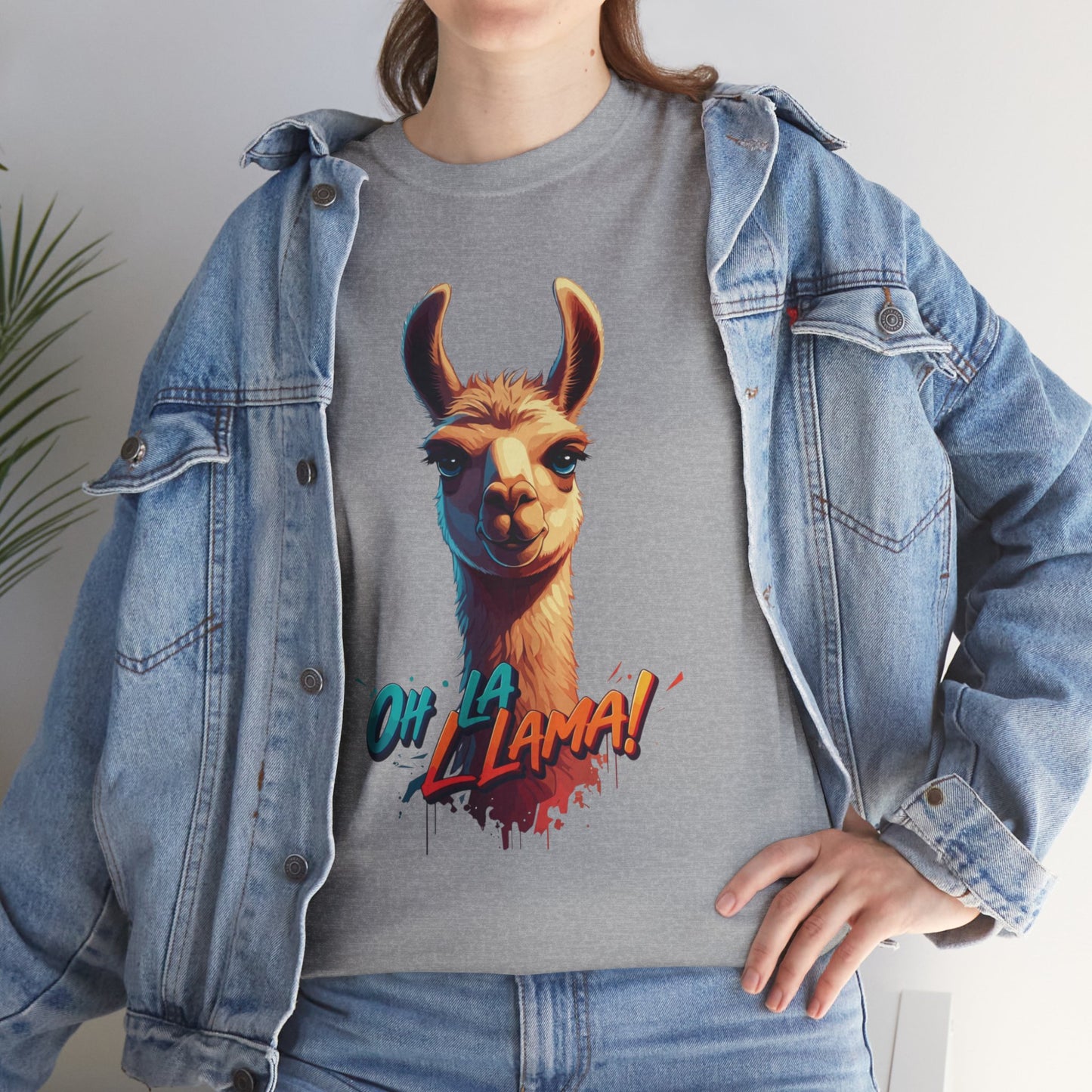 Oh la Llama Graphic Tee | Fun Llama T-Shirt, Cute Animal Lover Shirt, Llama Lover Gift, Quirky Party Tee, Trending Llama Fashion