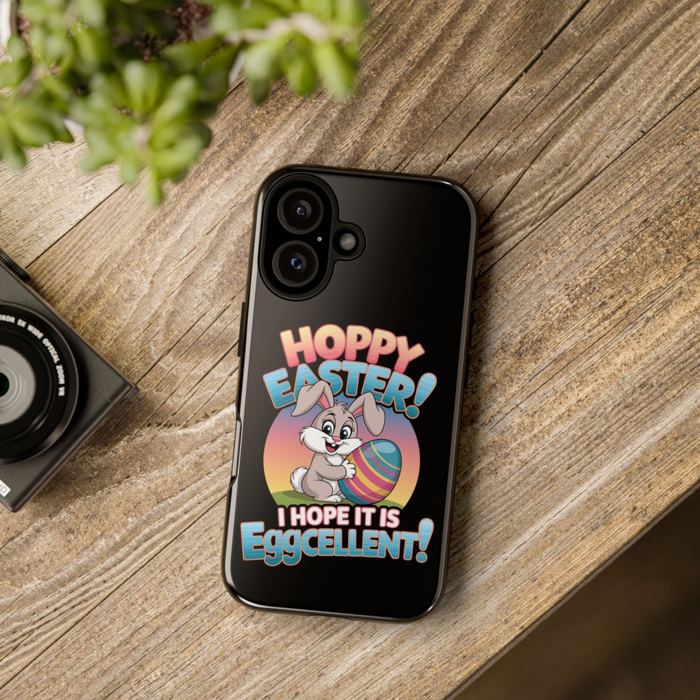 iPhone Case Easter Bunny 'Hoppy Easter I Hope it is Eggcellent' Easter Phone Case Easter Bunny