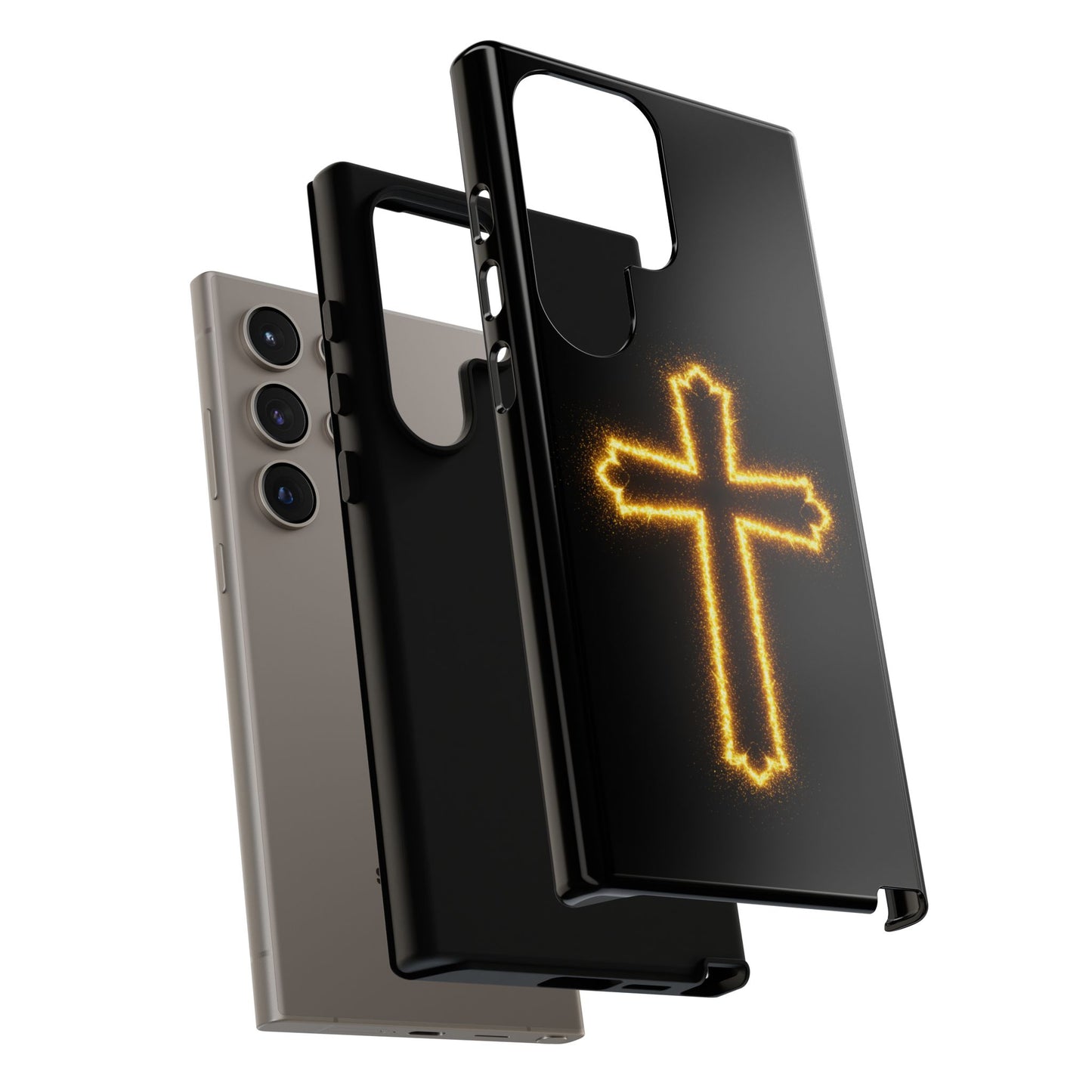 Glow-in-the-Dark Cross Samsung Phone Case - Tough Samsung Cases for Faithful Protection