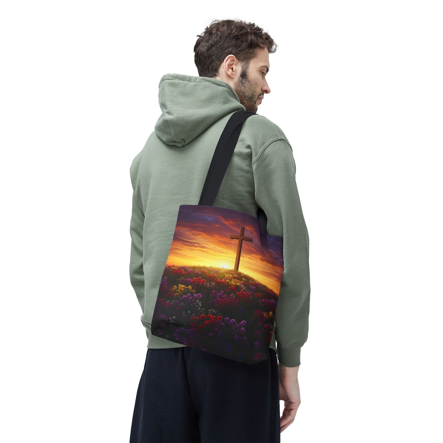 Da Vinci Cross Tote Bag Christian Bag Spiritual Tote Religious Tote Bag