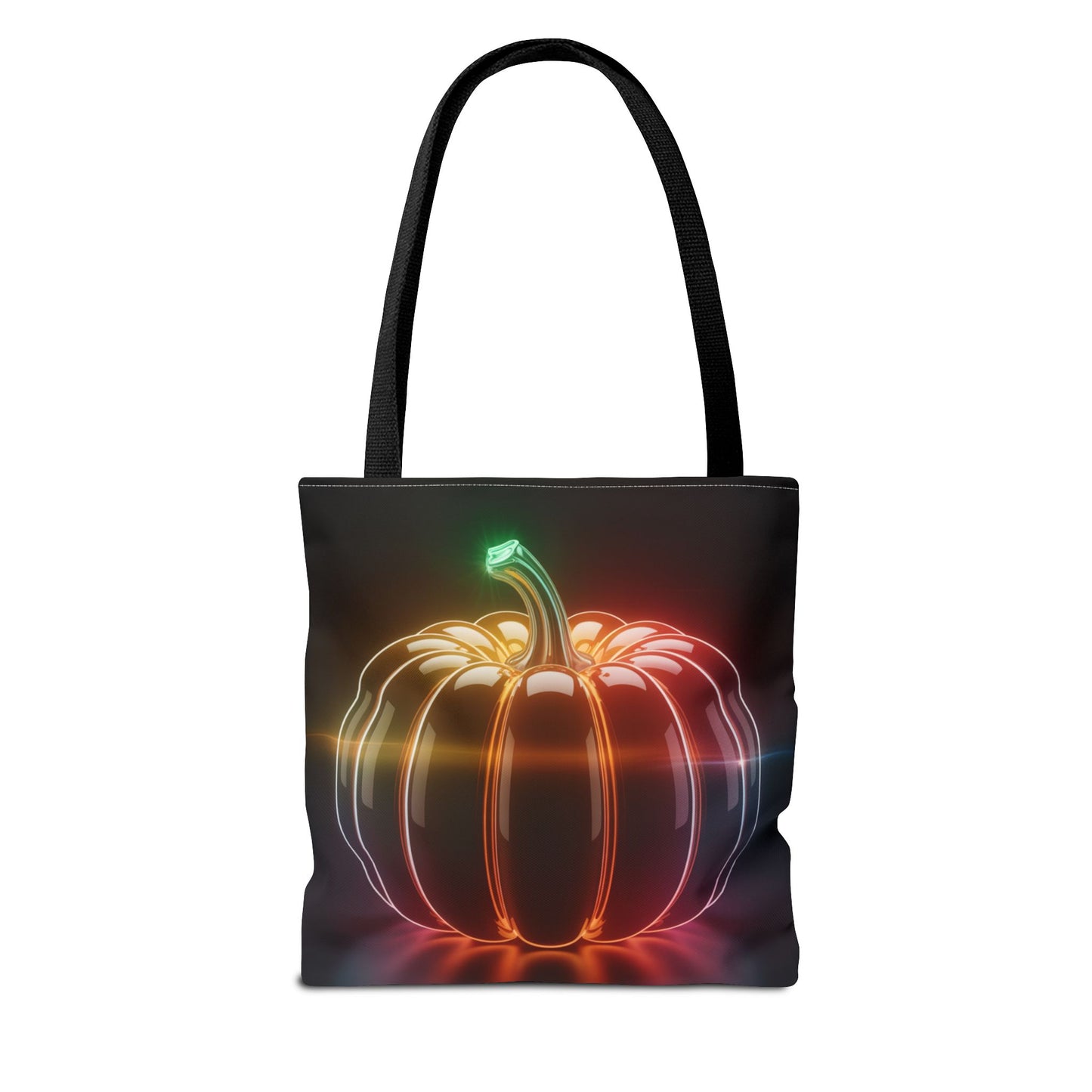 Neon Pumpkin Tote Bag, Glowing Halloween Bag, Modern Fall Tote, Pumpkin Aesthetic Accessory, Trick Or Treat Bag, Spooky Season Gift