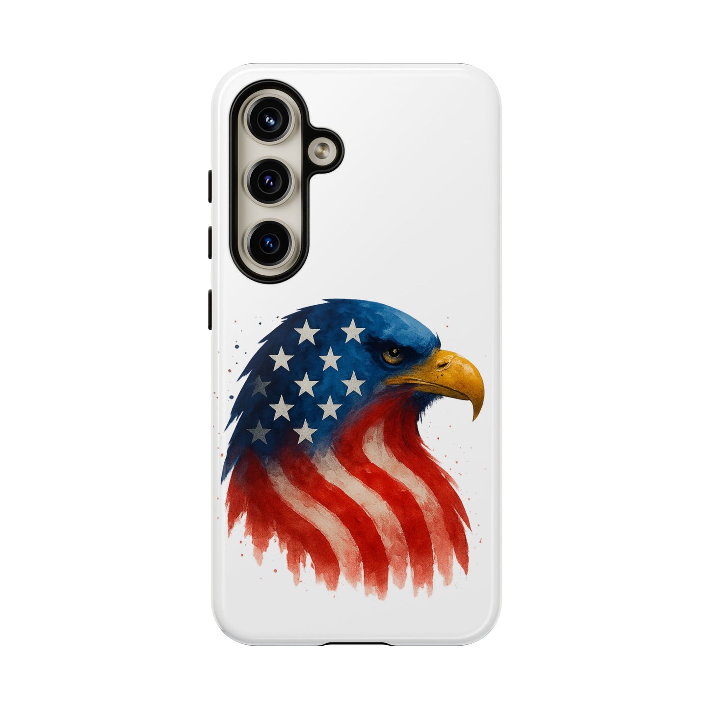 Patriotic Eagle Samsung Case - USA Flag Rugged Tough Cover, Dual-Layer Protection, Veteran and 4th of July Gift Galaxy Series